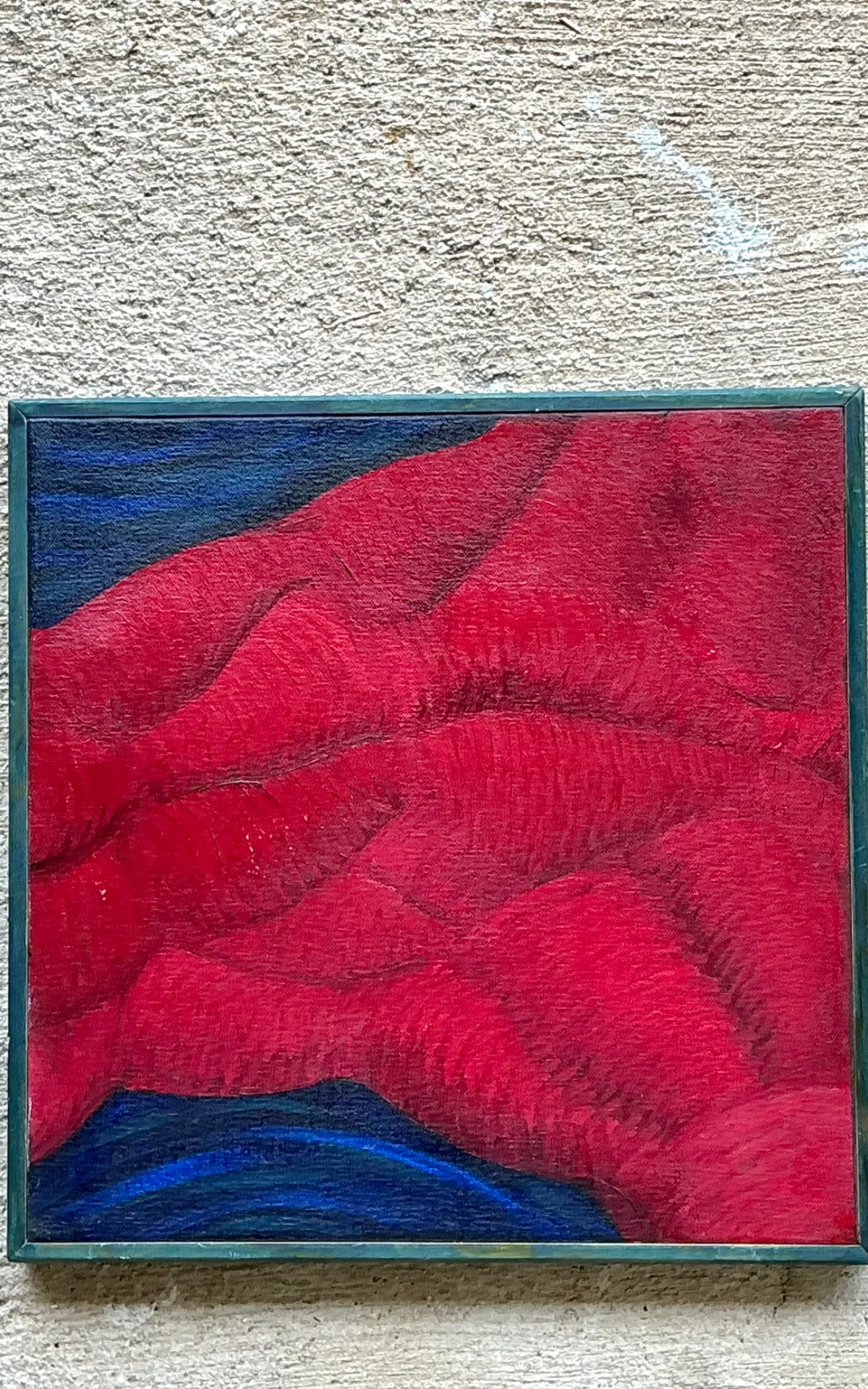 Vintage Framed Abstract Canvas Painting — additional photo 8
