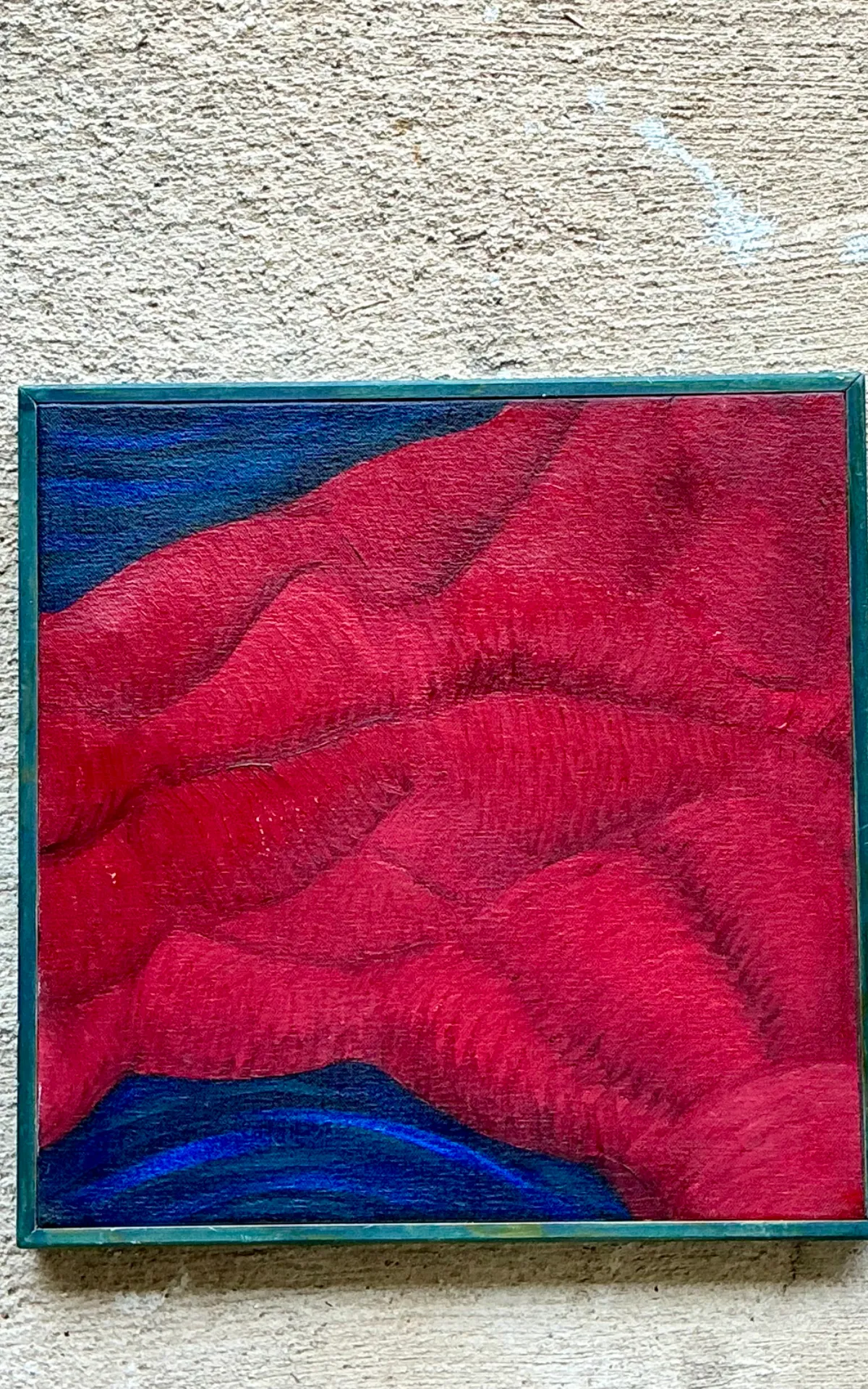 Vintage Framed Abstract Canvas Painting — additional photo 5