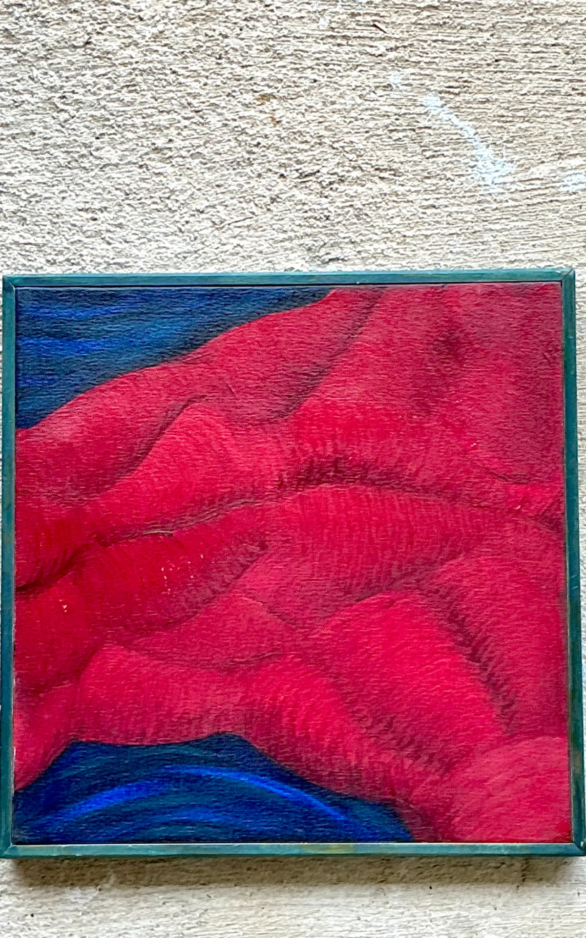 Vintage Framed Abstract Canvas Painting
