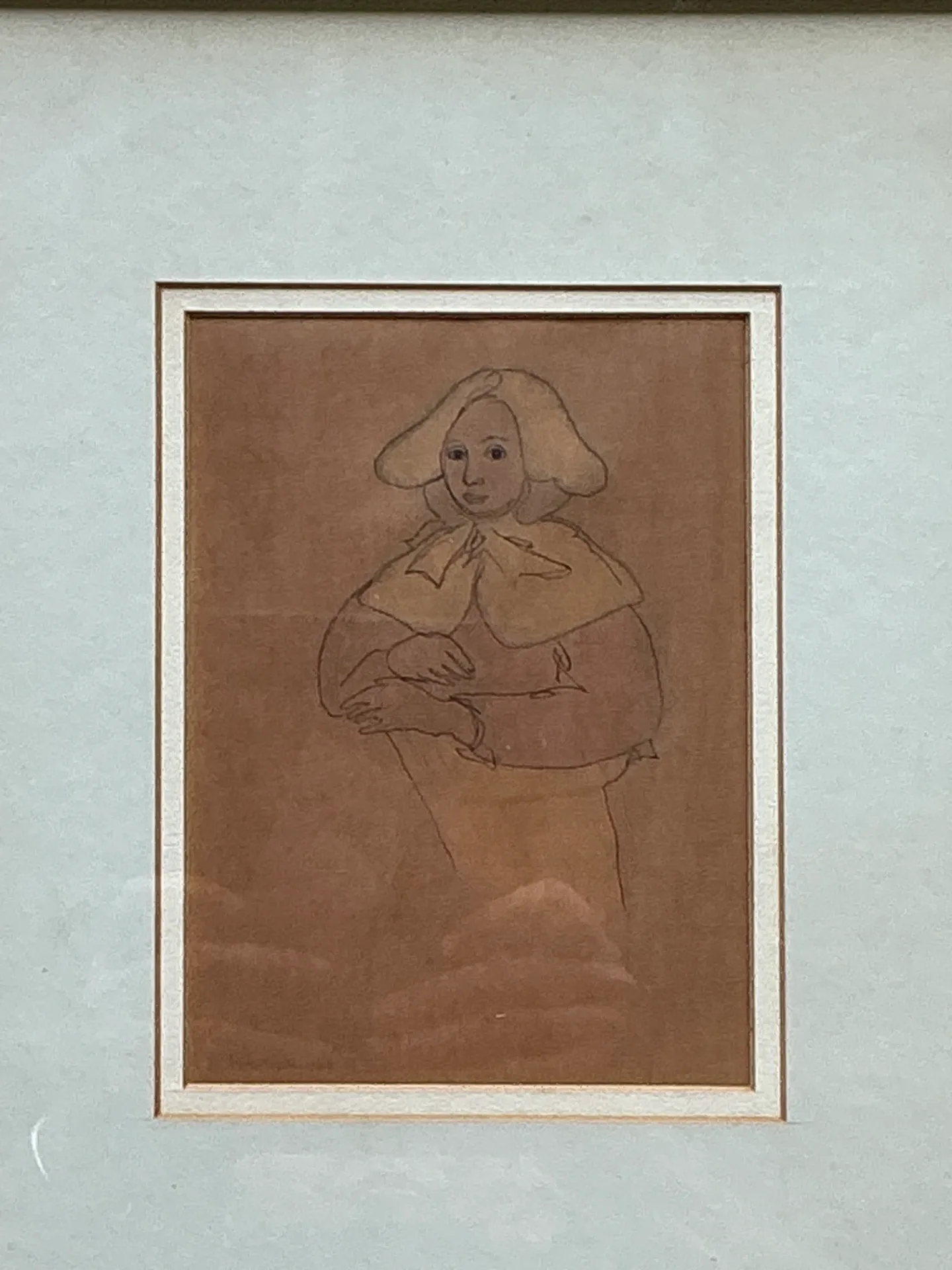 Vintage Portrait Drawing in Frame — additional photo 8