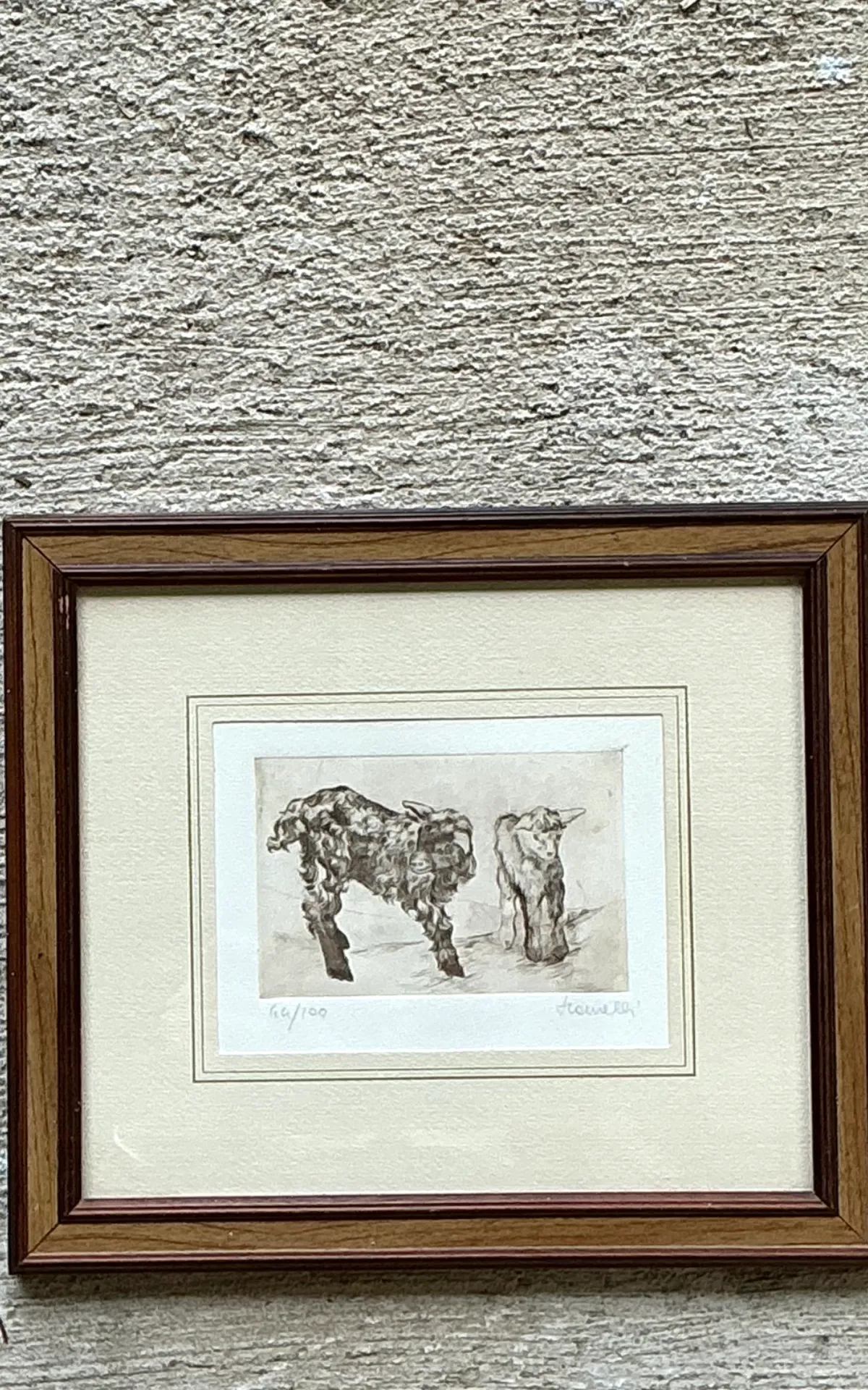 Framed Figurative Animal Etching — additional photo 7
