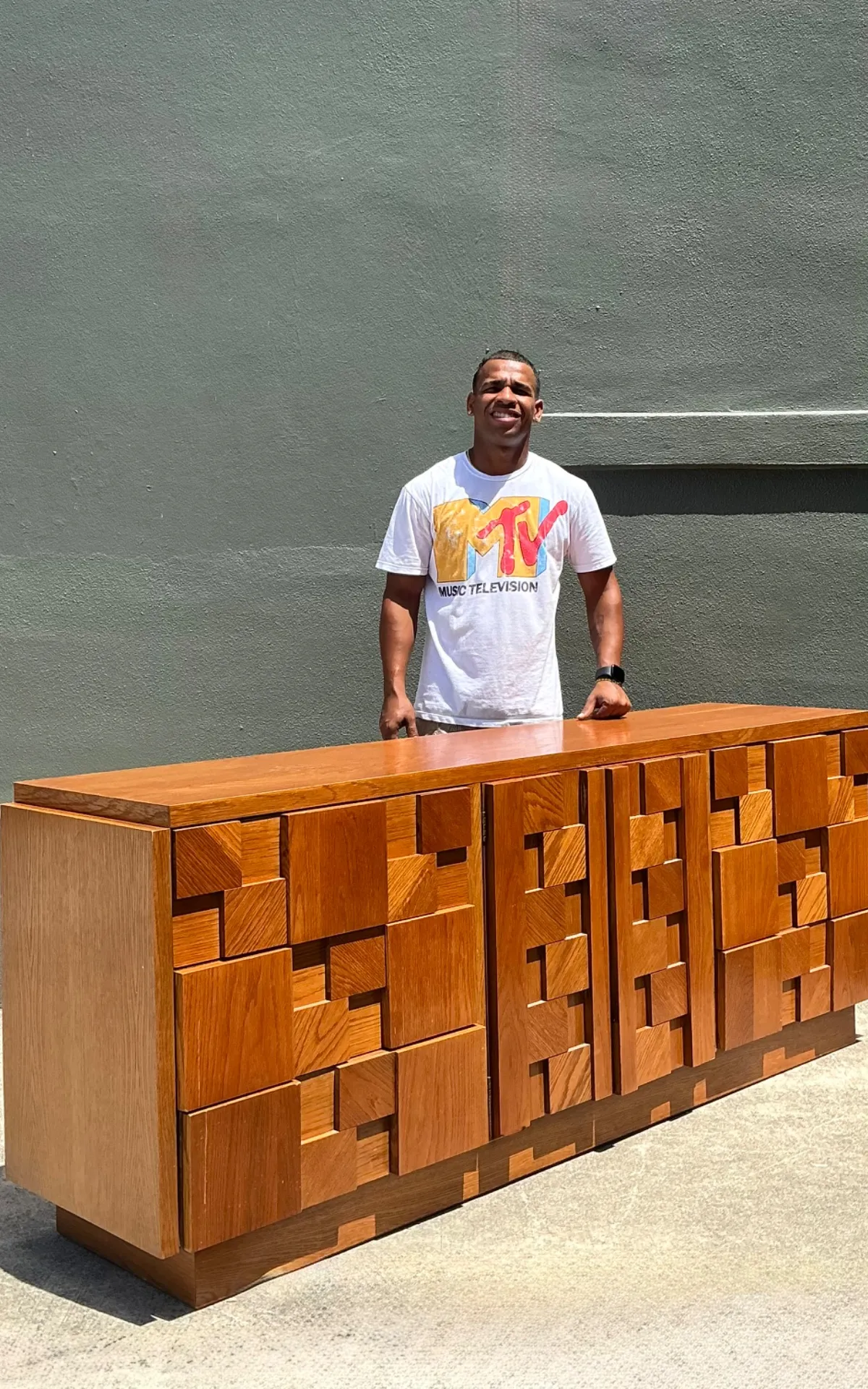 Vintage Lane Brutalist “Staccato” Mosaic Dresser — additional photo 4