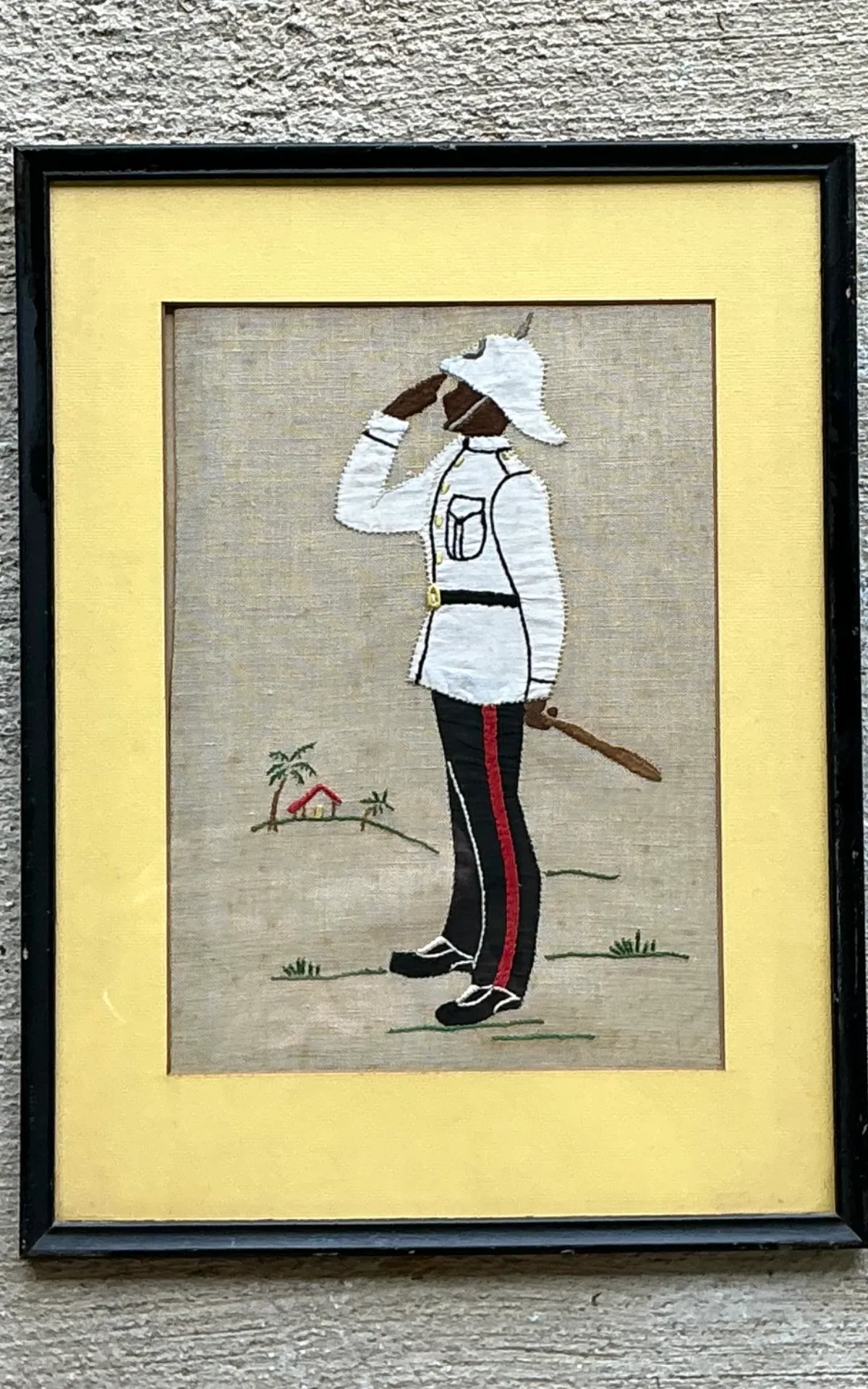 Vintage Framed Soldier Embroidery Art — additional photo 8
