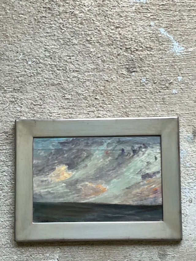 Vintage Framed Seascape Oil Painting — additional photo 8