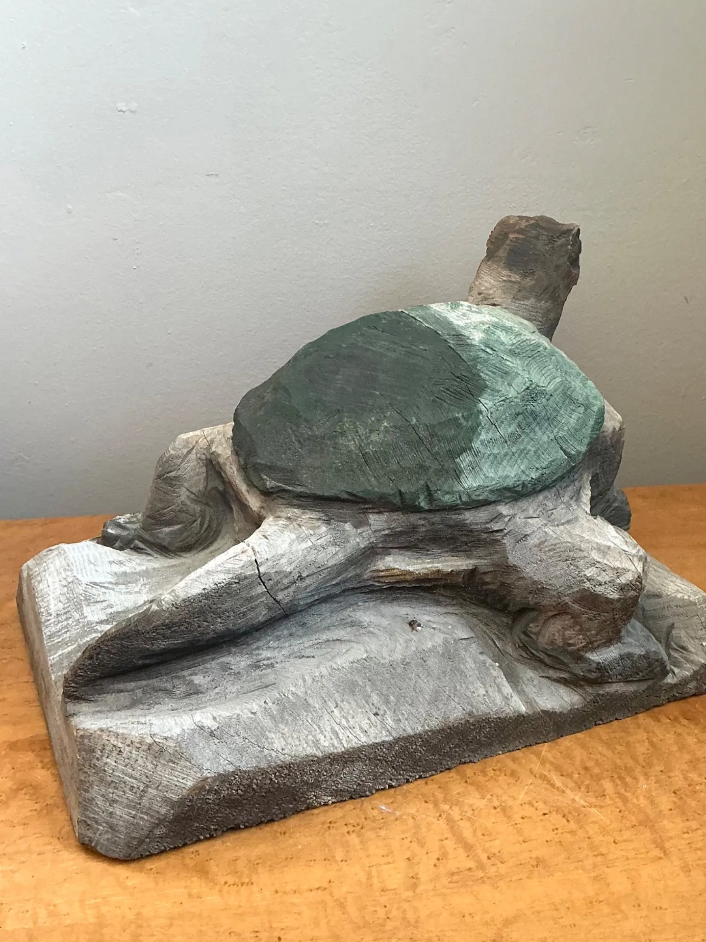 Vintage Hand Carved Turtle Sculpture — additional photo 8