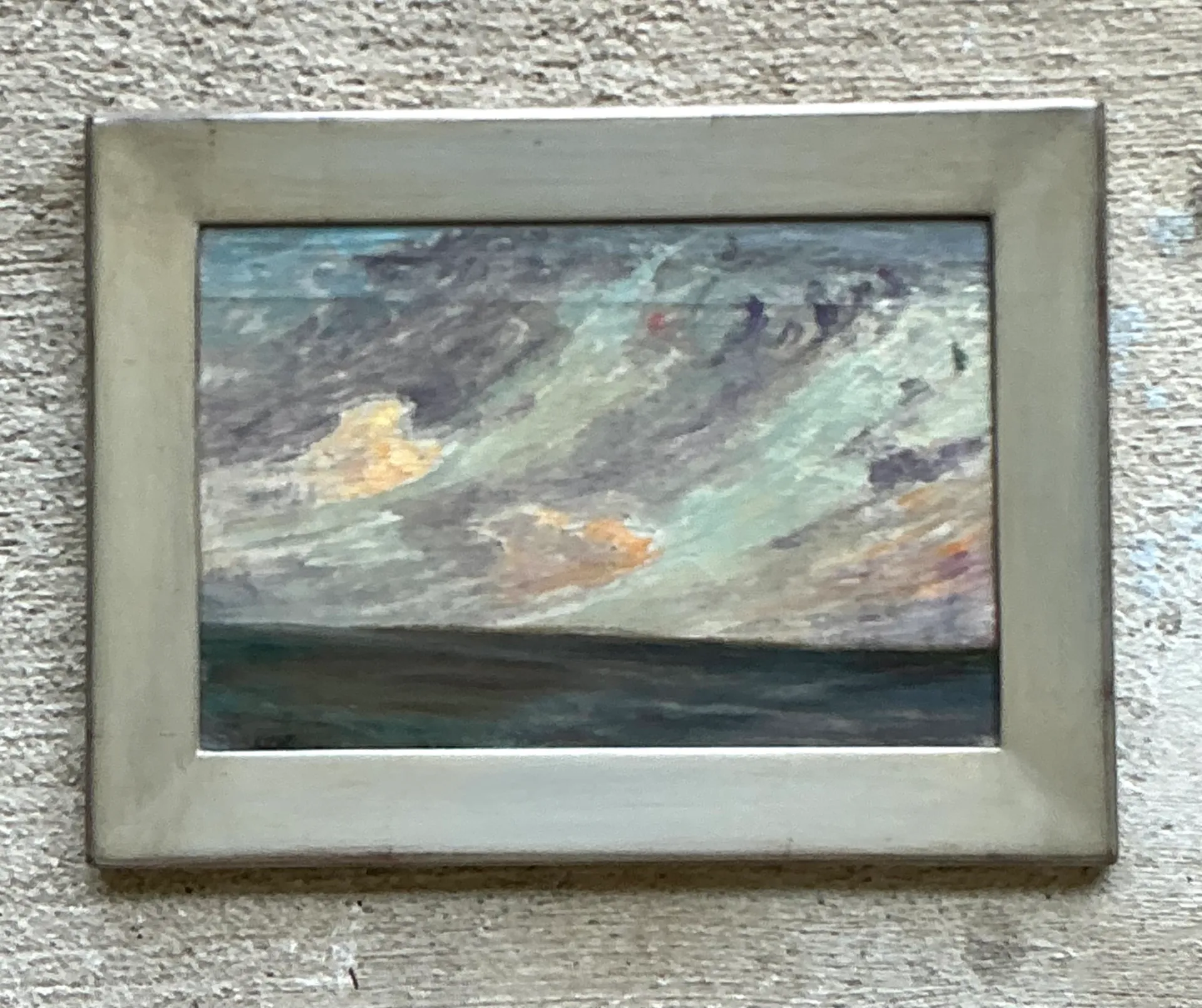 Vintage Framed Seascape Oil Painting — additional photo 3