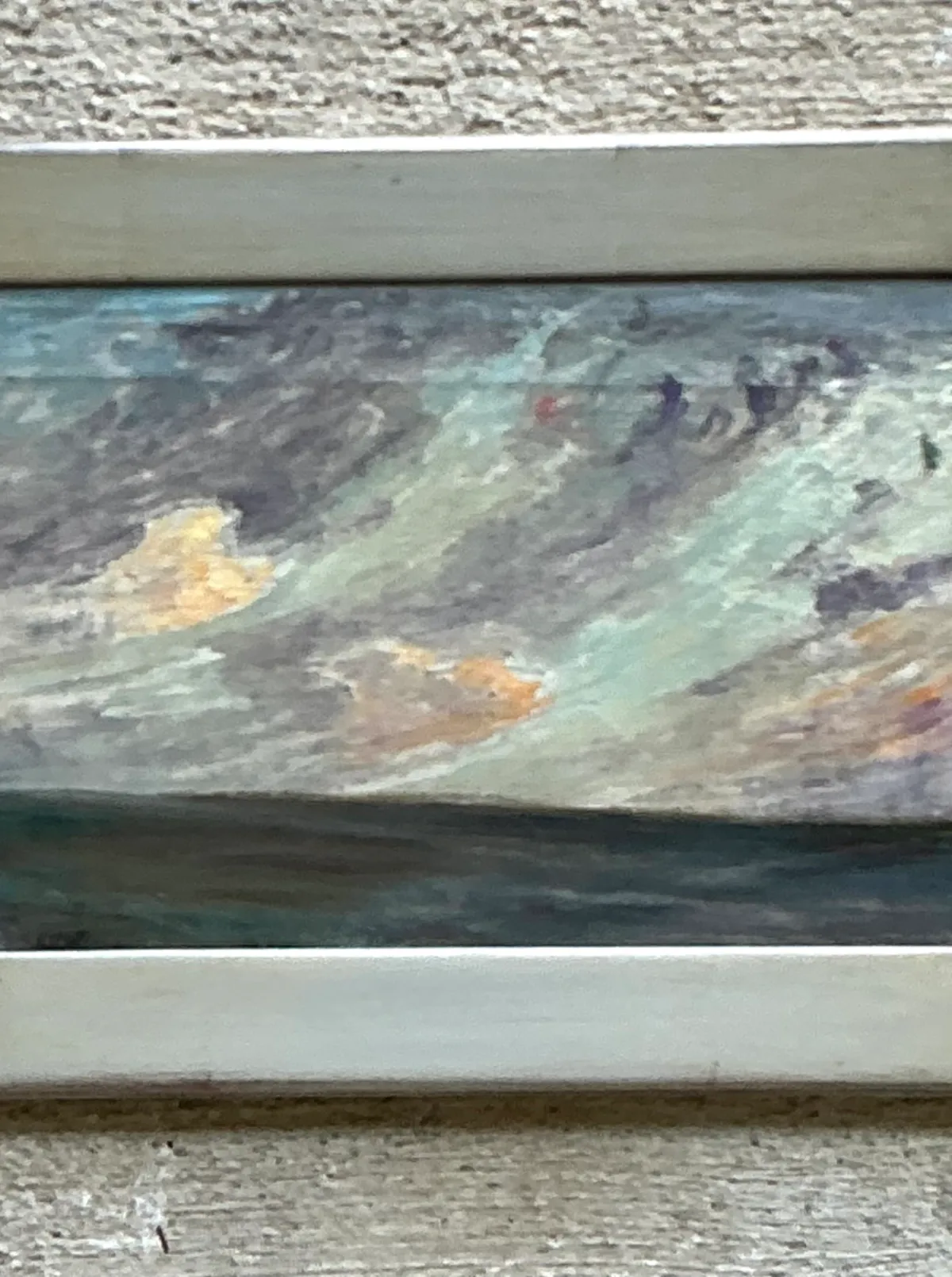 Vintage Framed Seascape Oil Painting — additional photo 3
