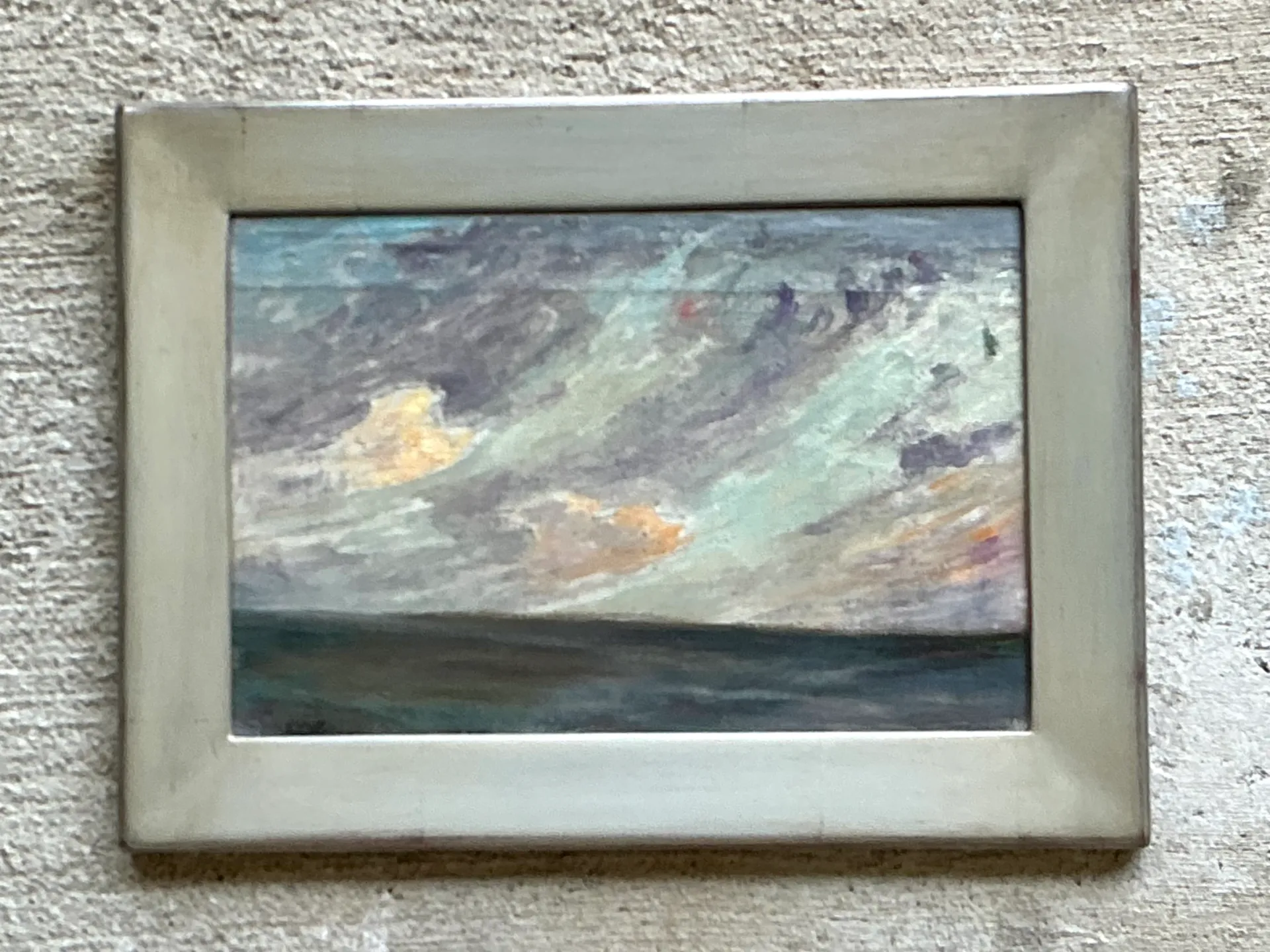 Vintage Framed Seascape Oil Painting — additional photo 1