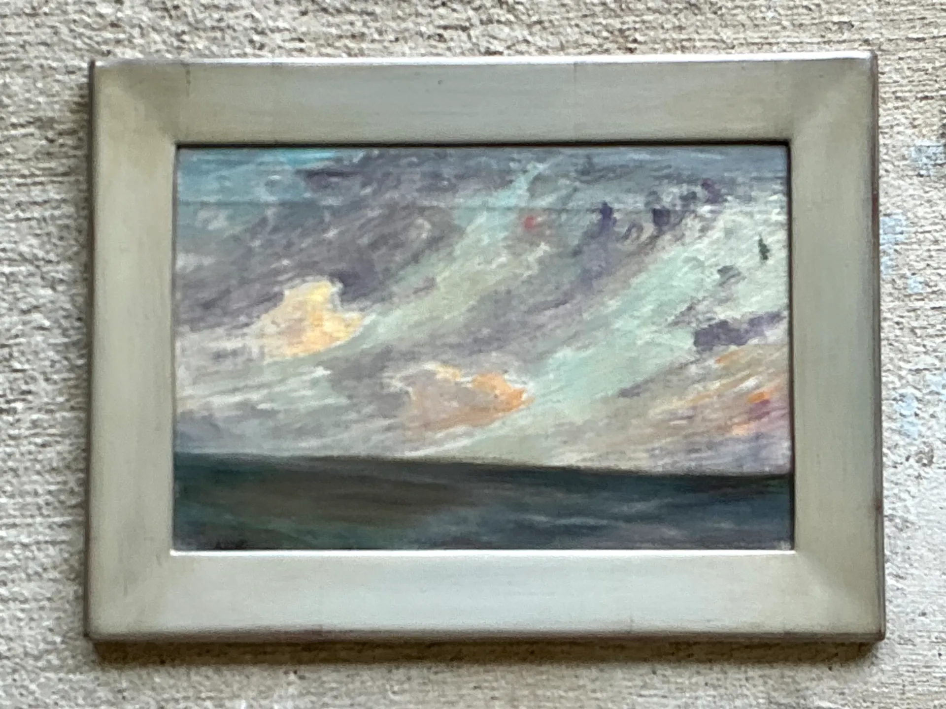 Vintage Framed Seascape Oil Painting — additional photo 2