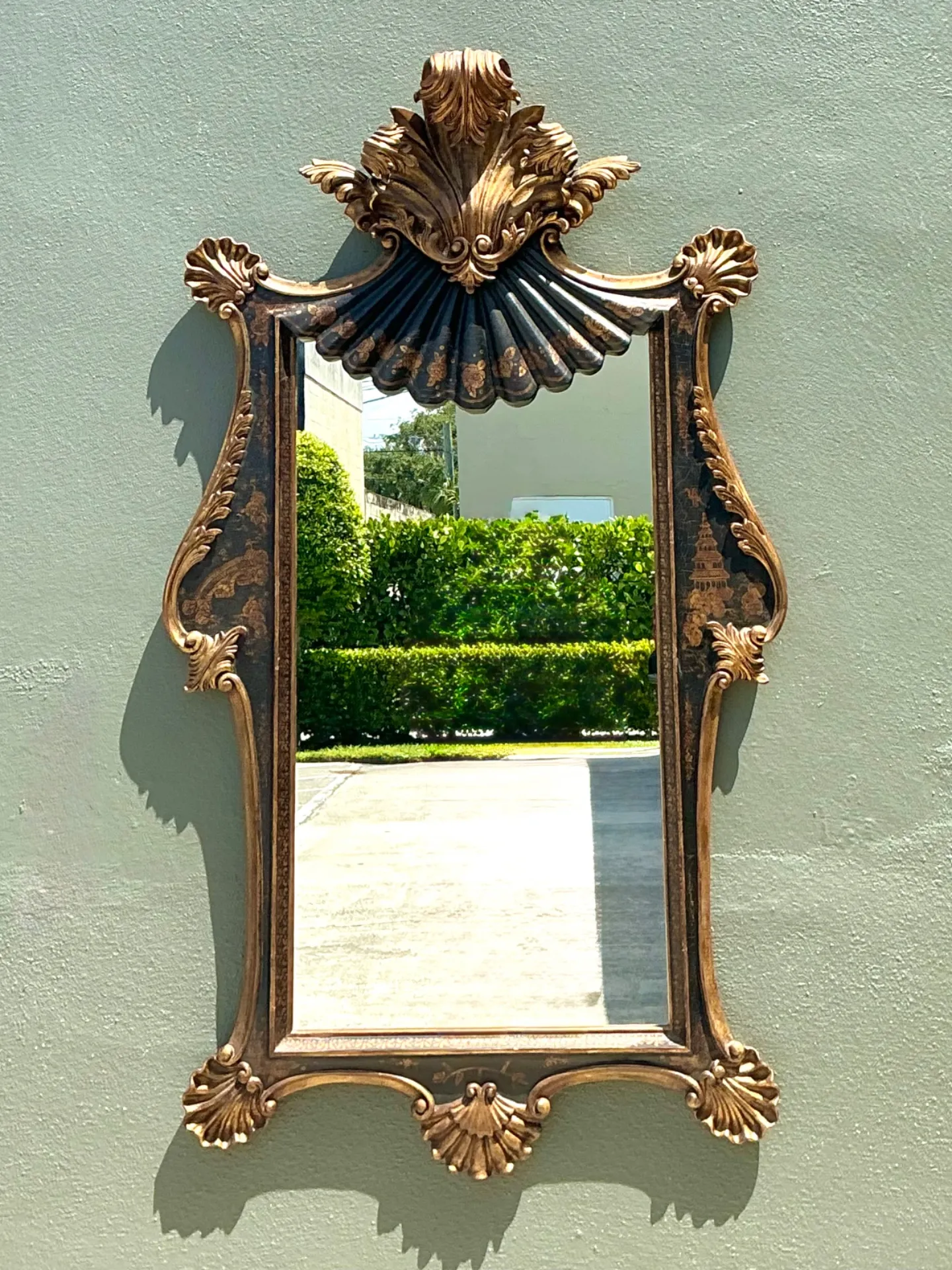 Vintage William Switzer Gilt Chinoiserie Wall Mirror — additional photo 7
