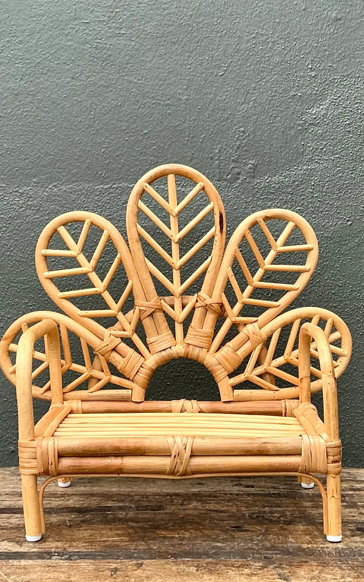 Vintage Children’s Rattan Peacock Chair — additional photo 2