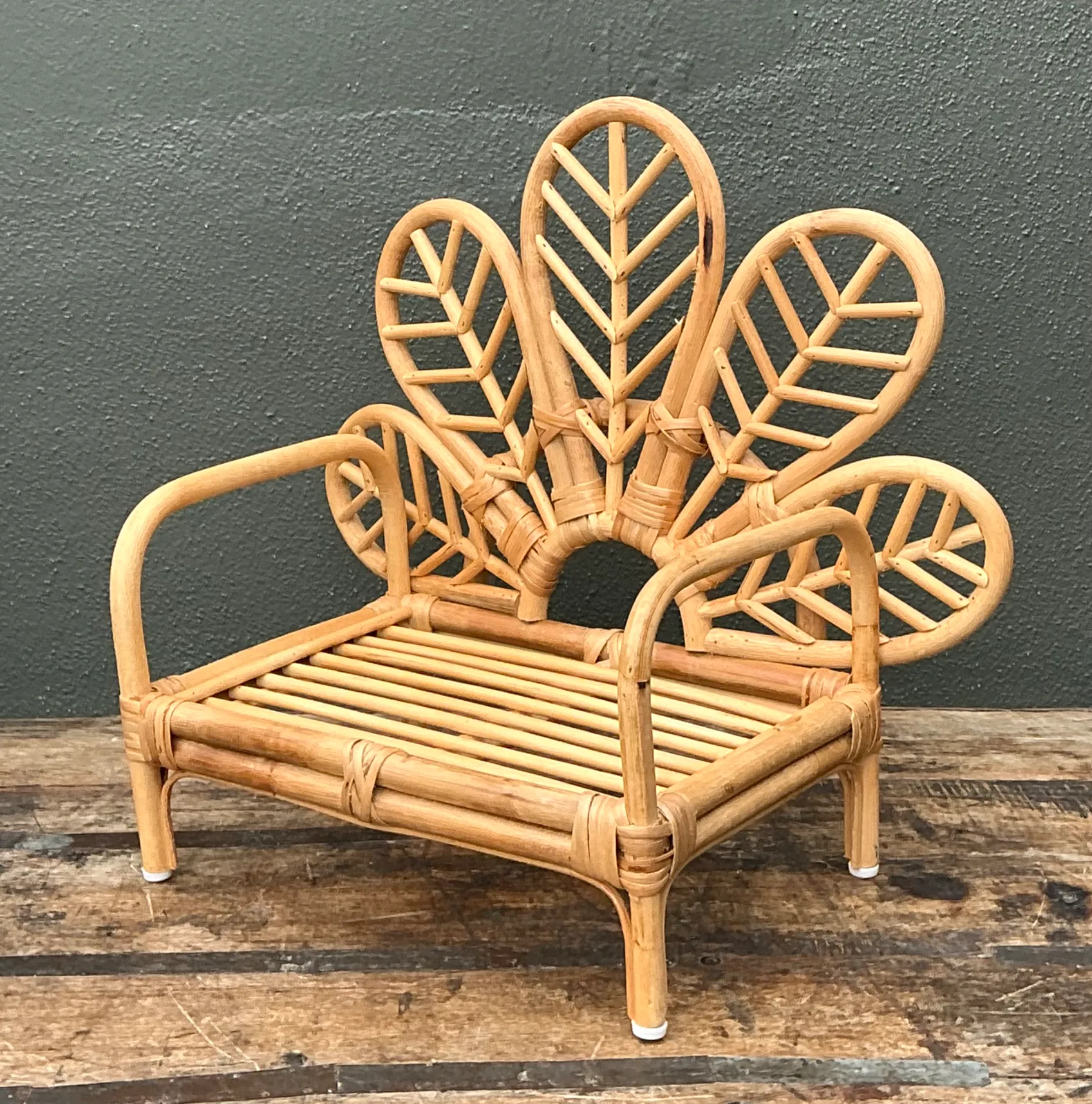 Vintage Children’s Rattan Peacock Chair — additional photo 3
