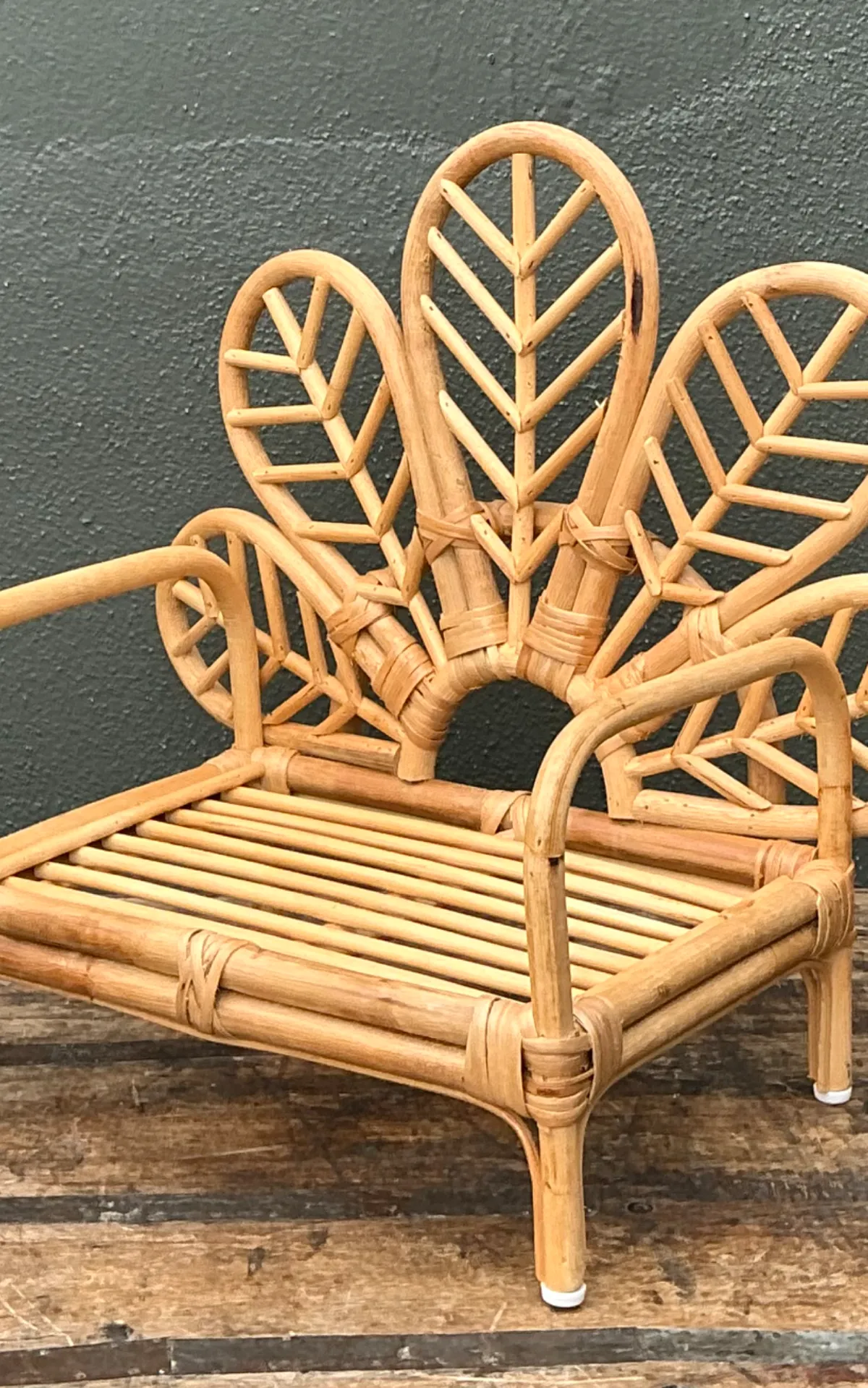 Vintage Children’s Rattan Peacock Chair — additional photo 3