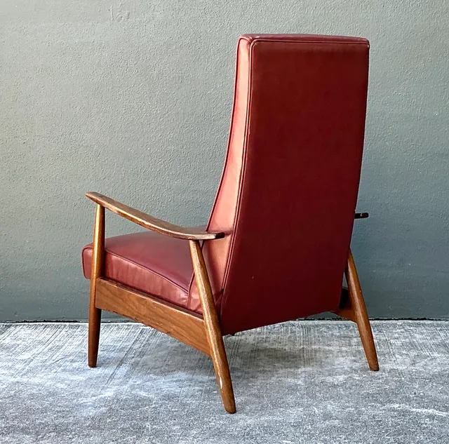Vintage Milo Baughman for Thayer Coggin Leather Reclining Lounge Chair — additional photo 4