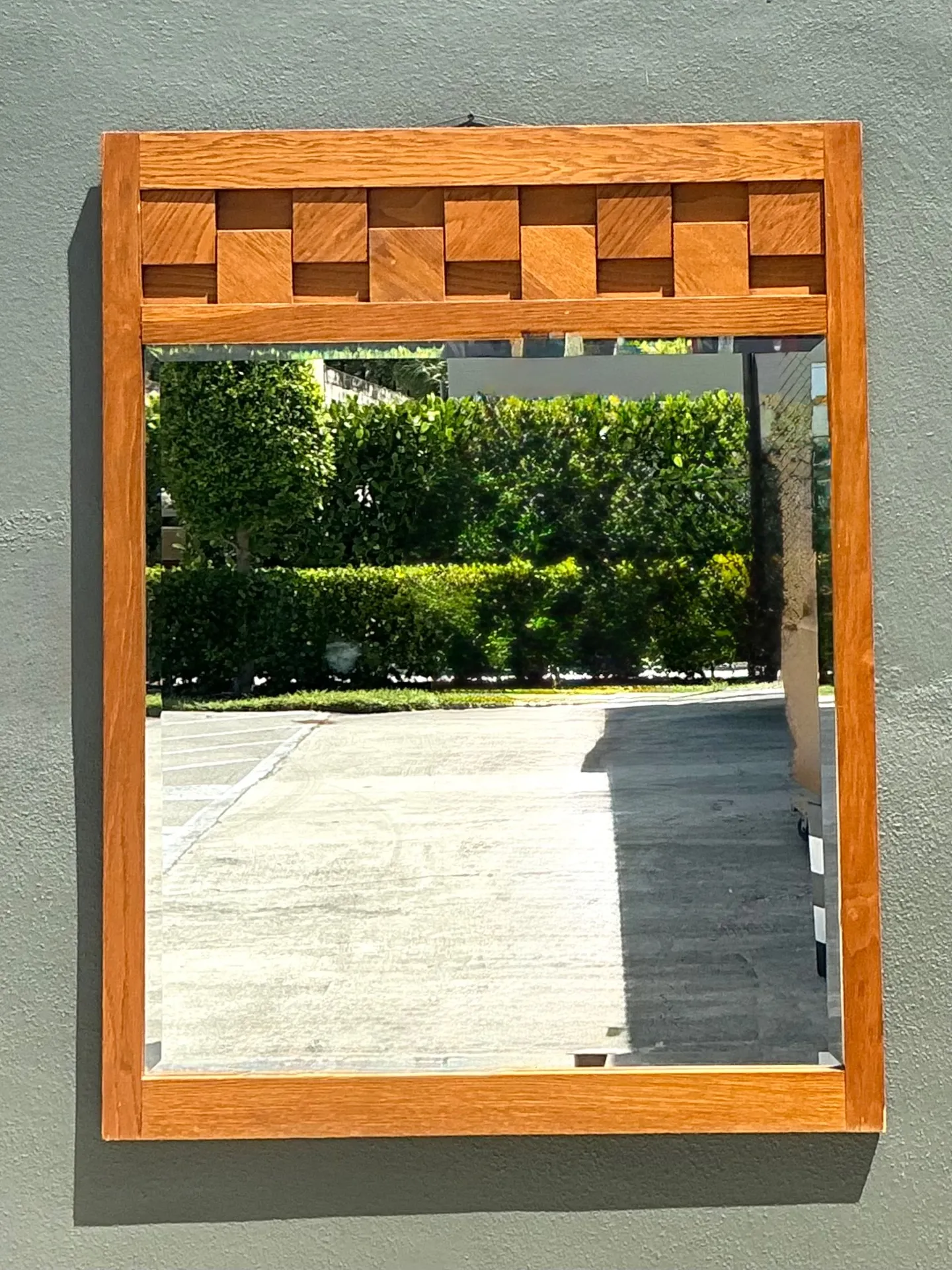 Vintage Lane “Staccato” Geometric Wood Frame Mirror — additional photo 6