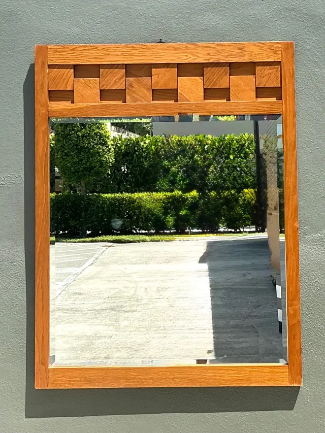 Vintage Lane “Staccato” Geometric Wood Frame Mirror — additional photo 6
