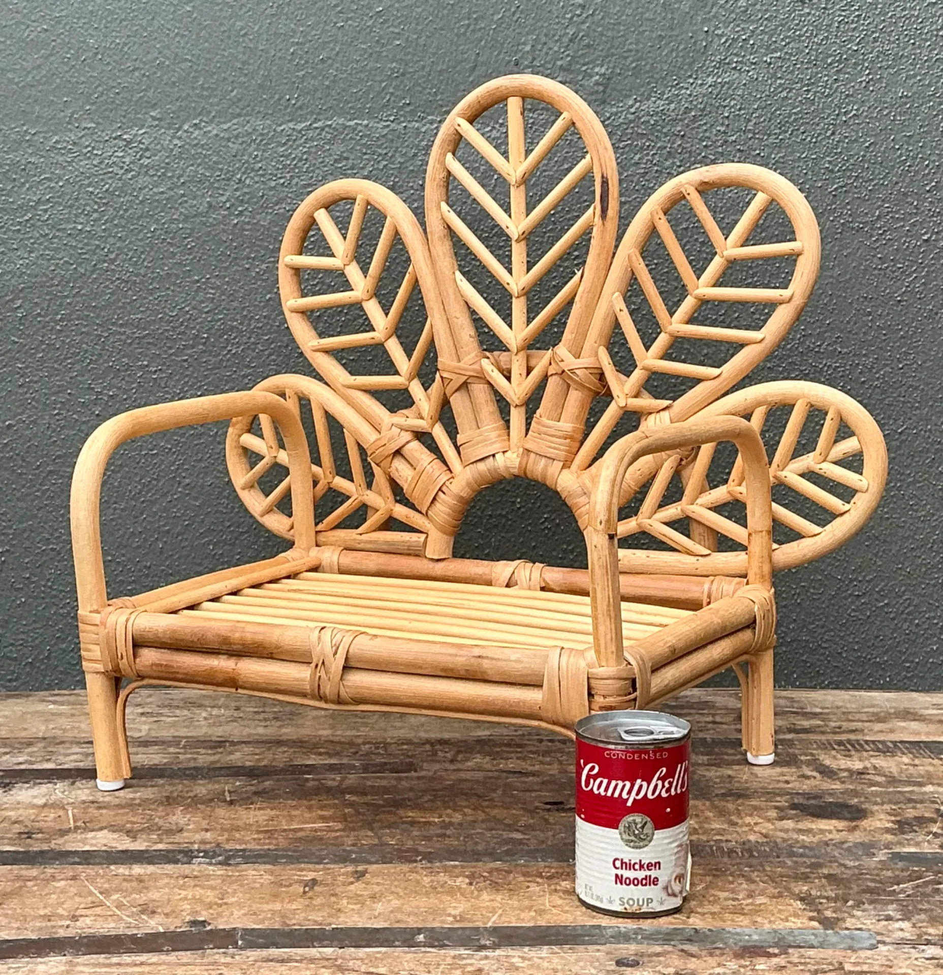 Vintage Children’s Rattan Peacock Chair — additional photo 4