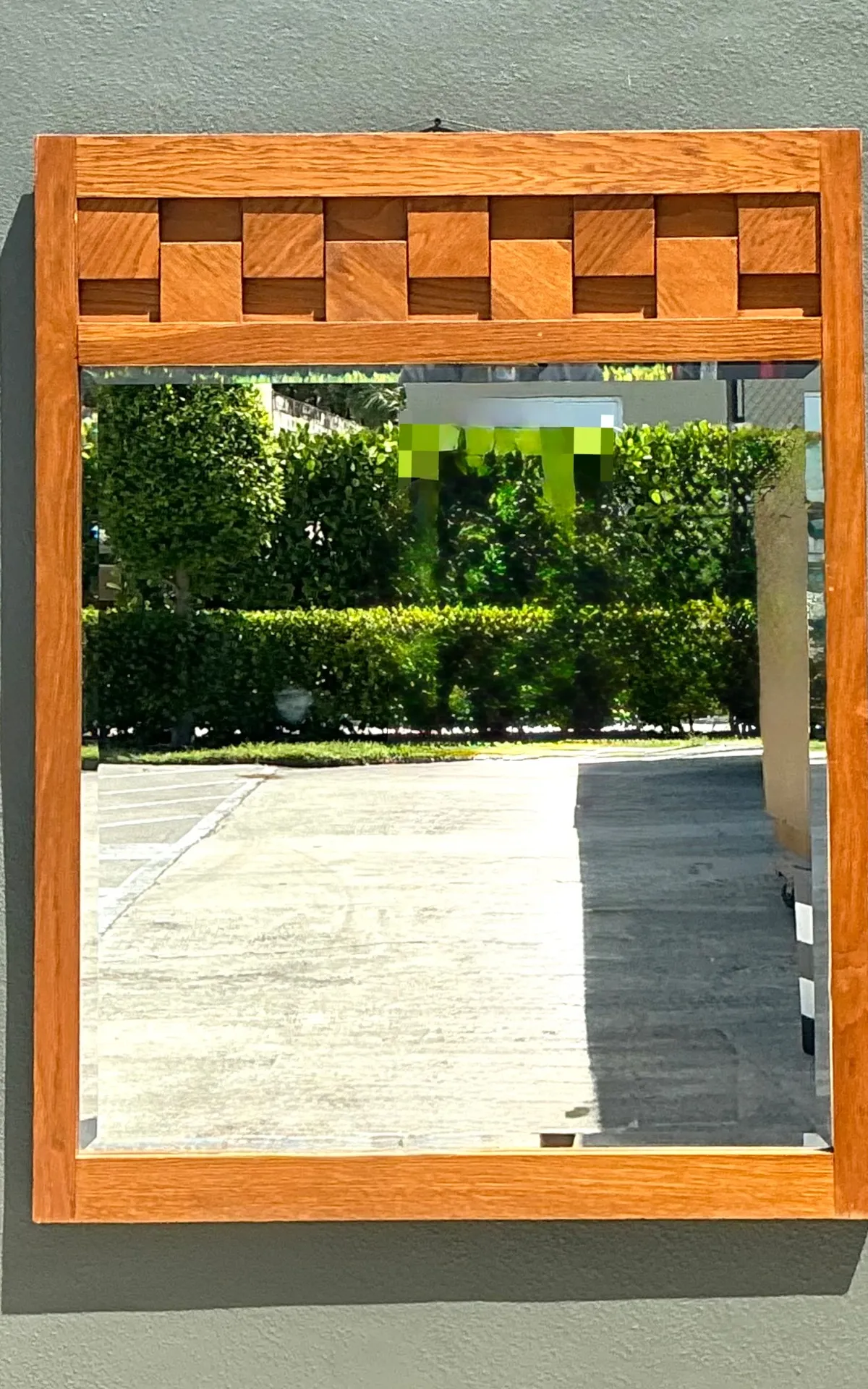 Vintage Lane “Staccato” Geometric Wood Frame Mirror — additional photo 3