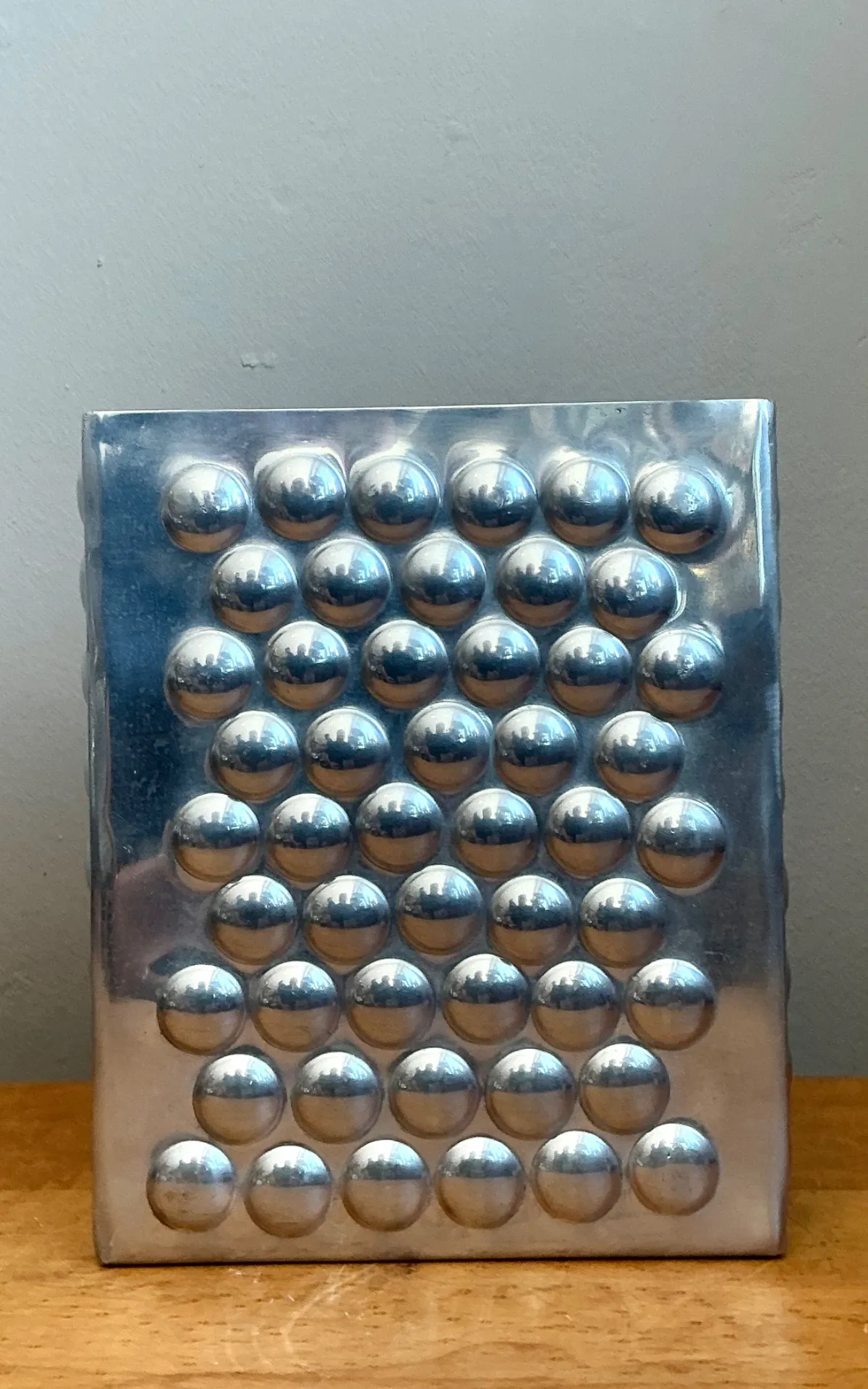 Vintage Modernist Aluminum Vase — additional photo 2