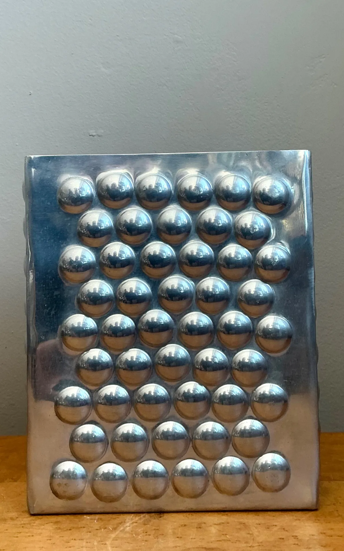Vintage Modernist Aluminum Vase — additional photo 4