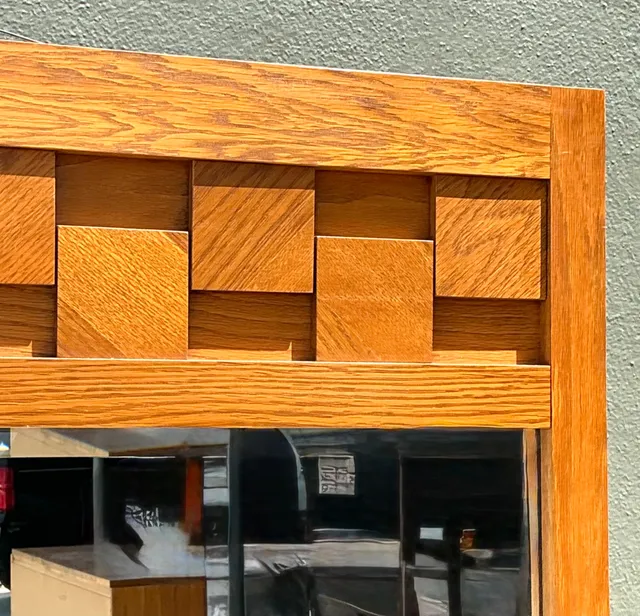 Vintage Lane “Staccato” Geometric Wood Frame Mirror — additional photo 4