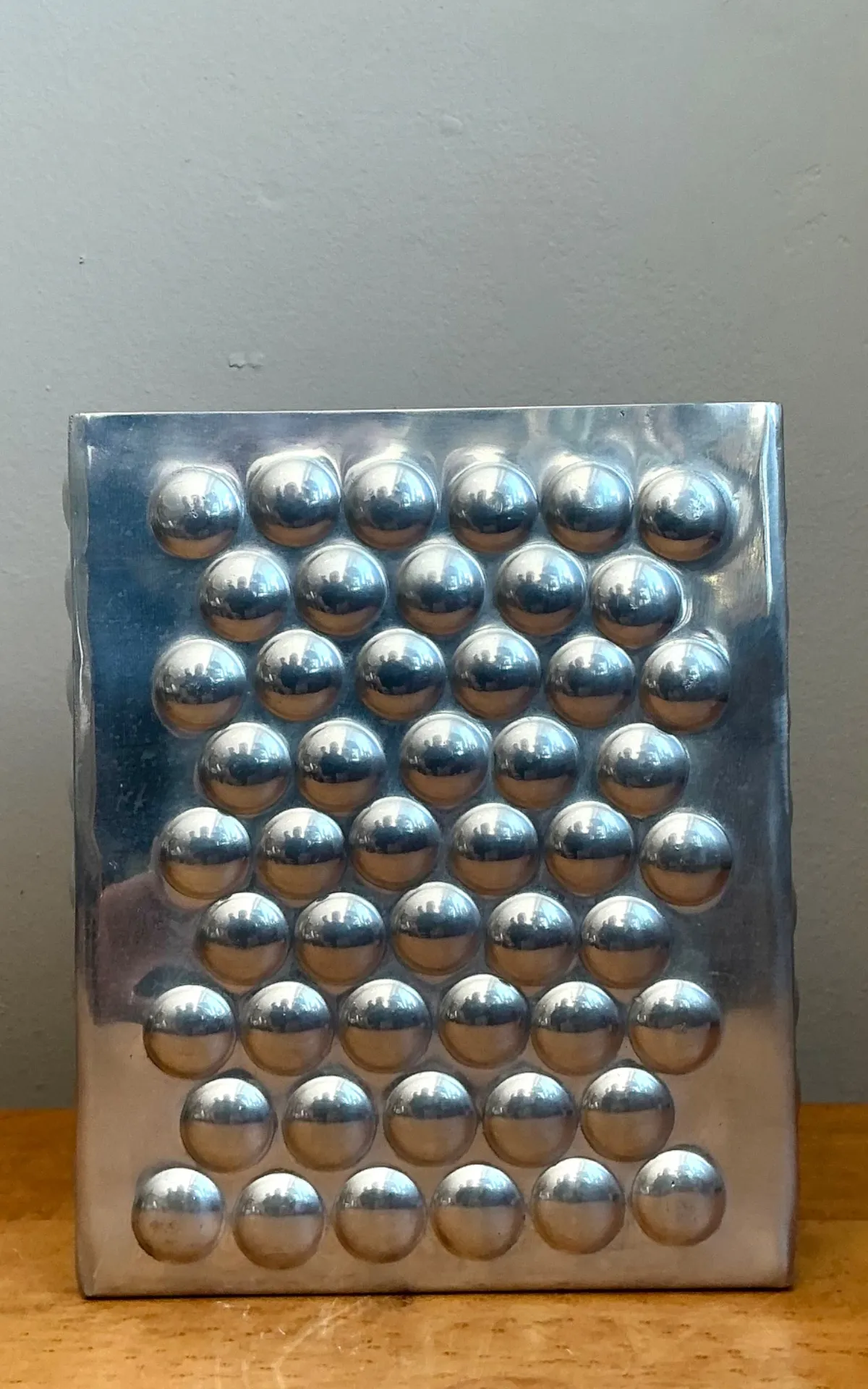 Vintage Modernist Aluminum Vase — additional photo 8