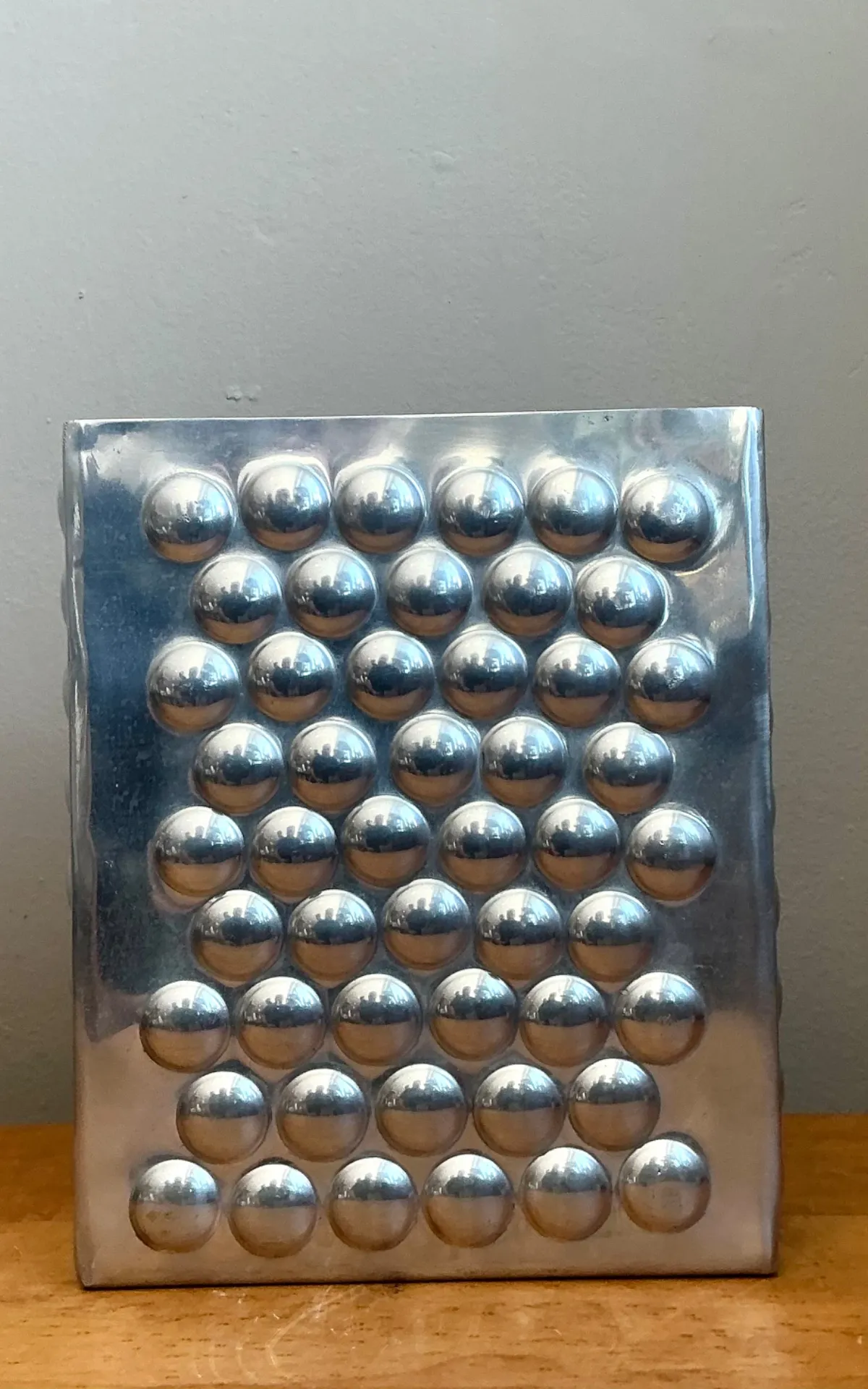 Vintage Modernist Aluminum Vase — additional photo 7