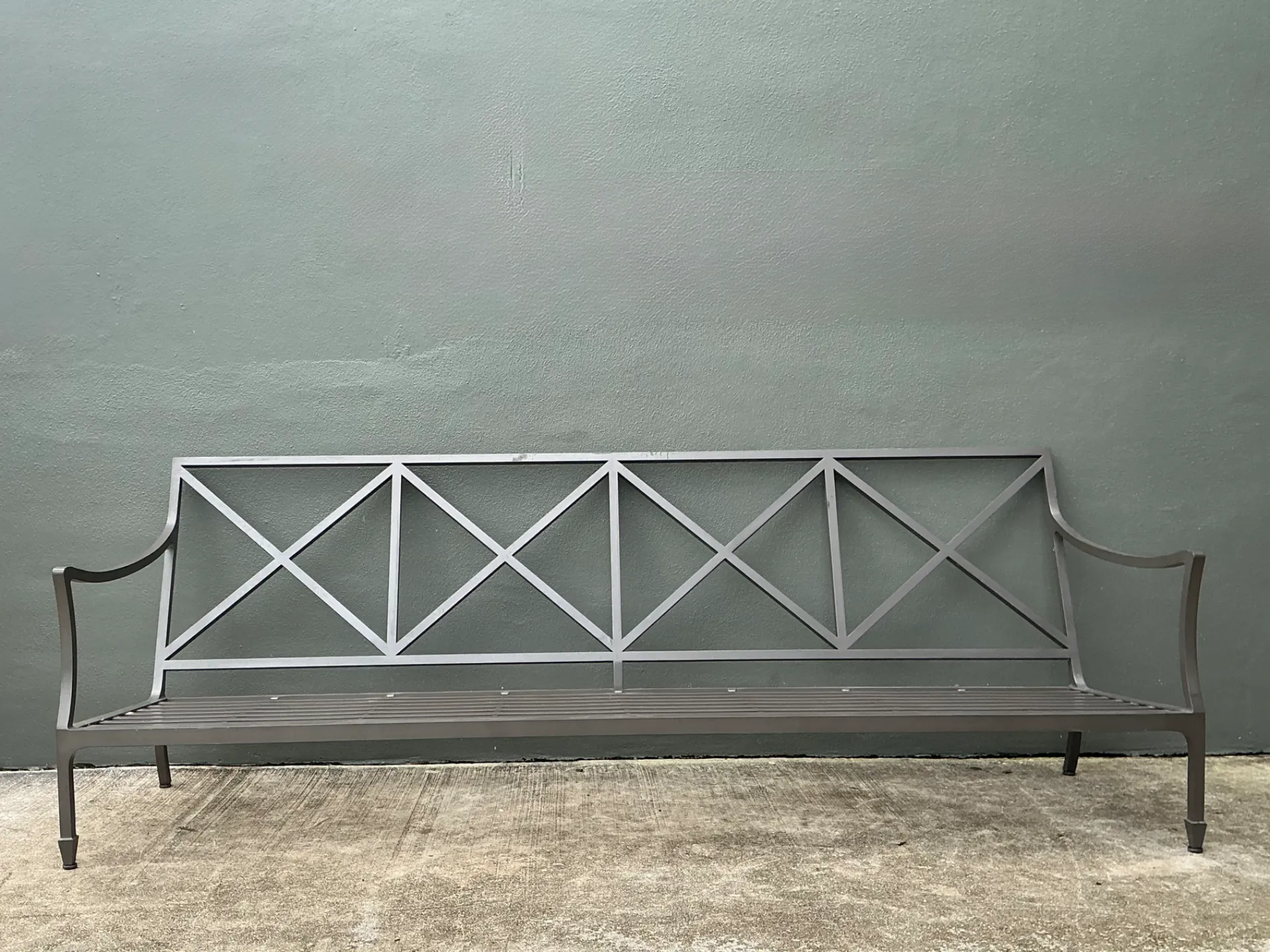 Vintage McKinnon And Harris “Beaufort” Cast Aluminum Sofa — additional photo 1