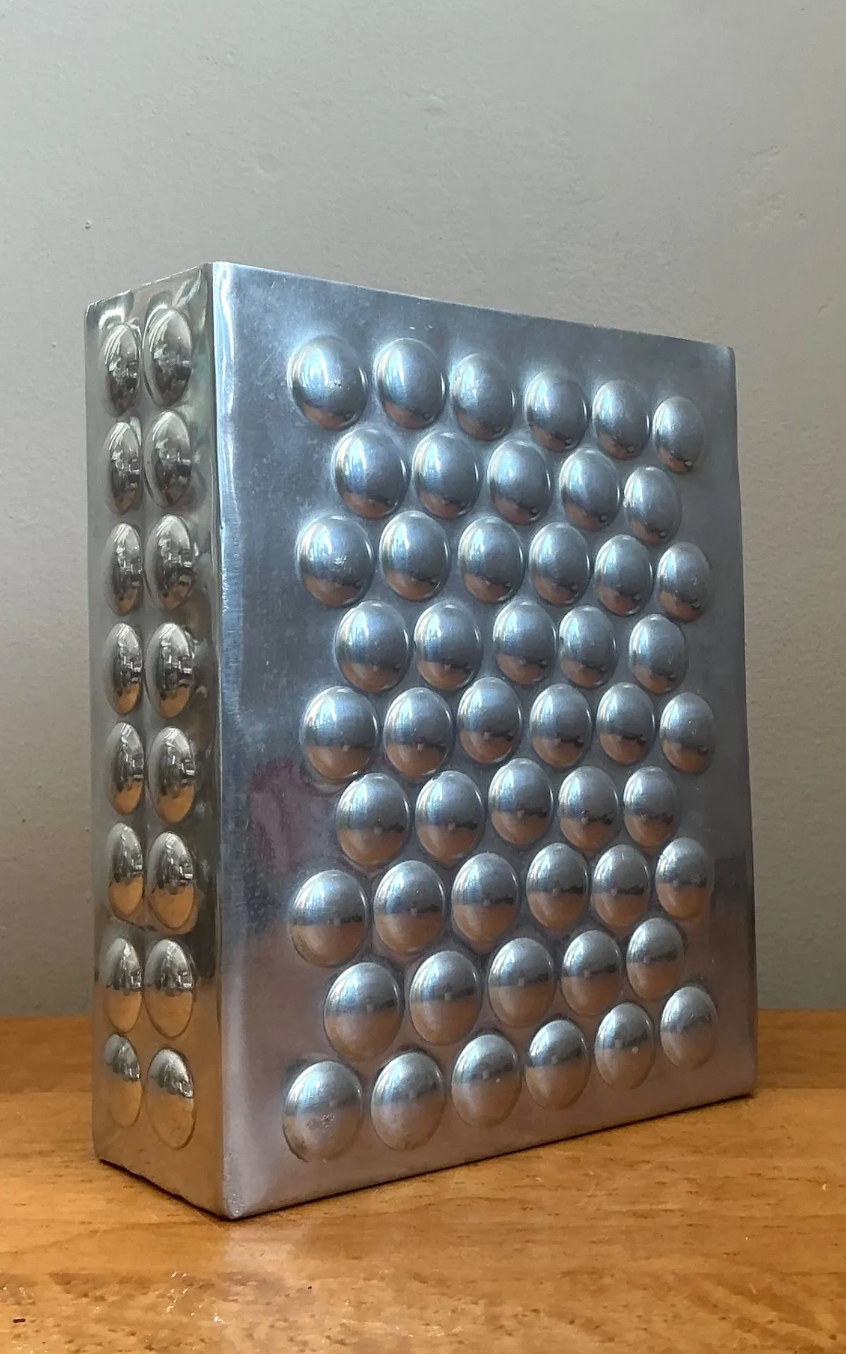 Vintage Modernist Aluminum Vase