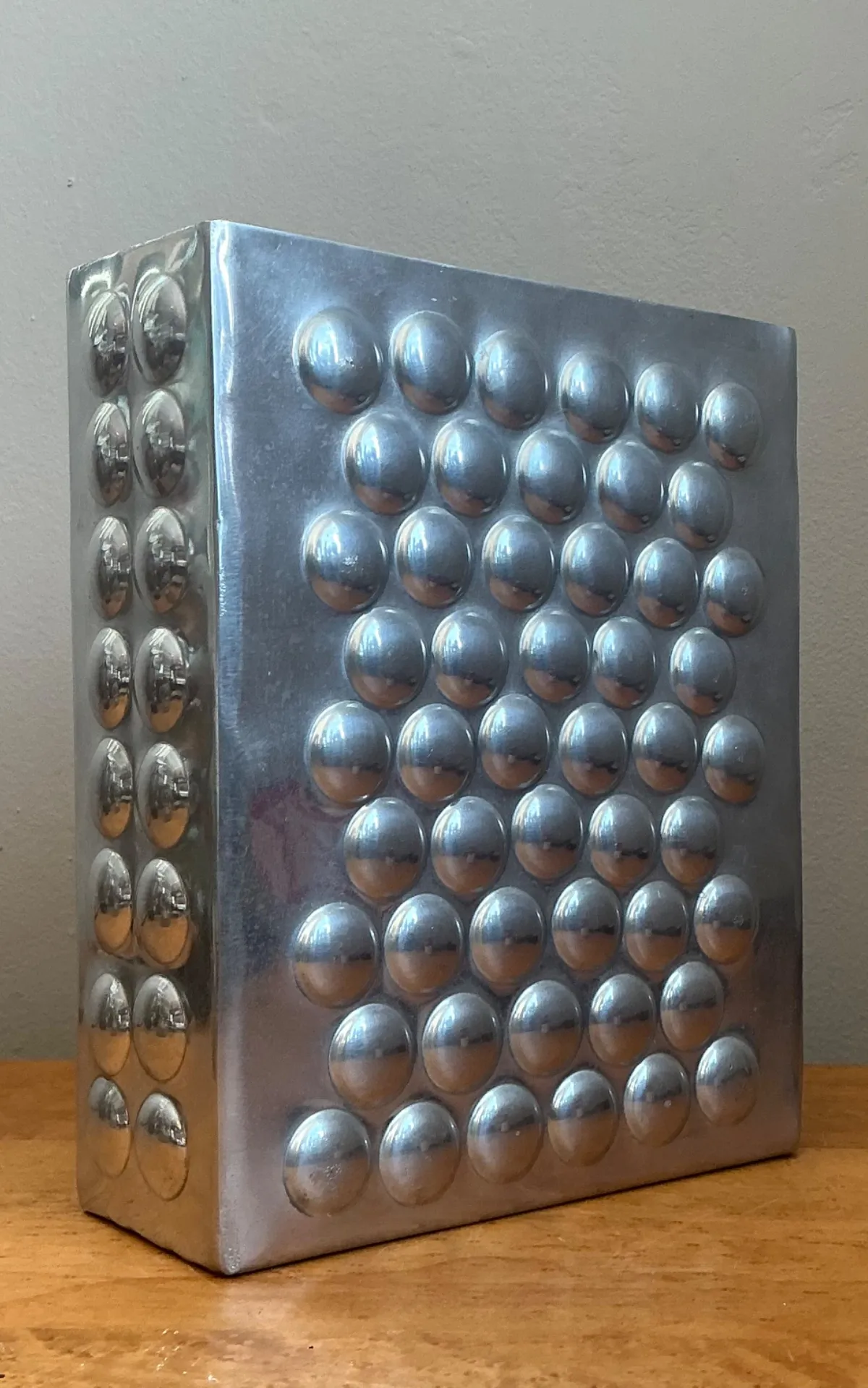 Vintage Modernist Aluminum Vase — additional photo 3
