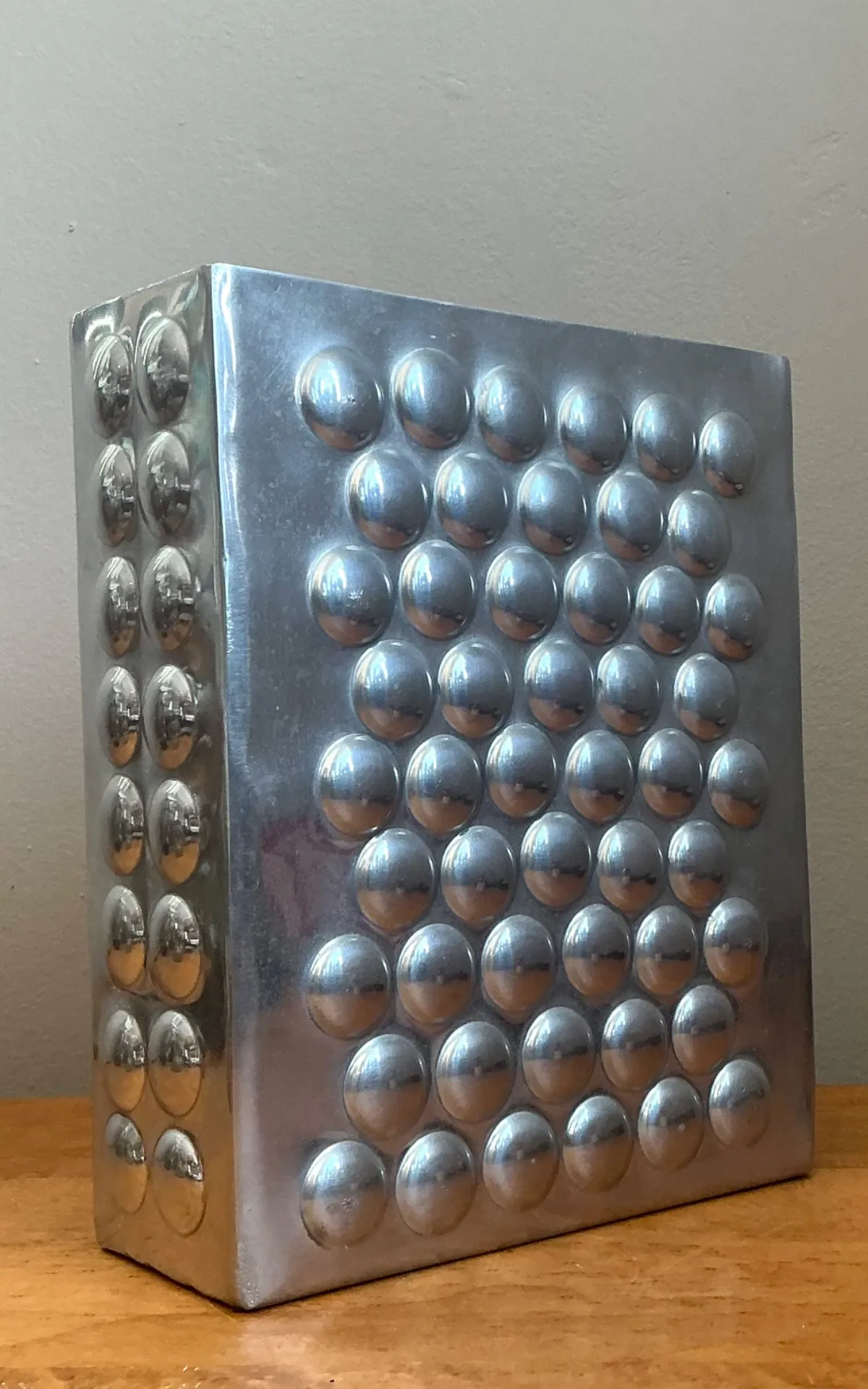 Vintage Modernist Aluminum Vase — additional photo 5