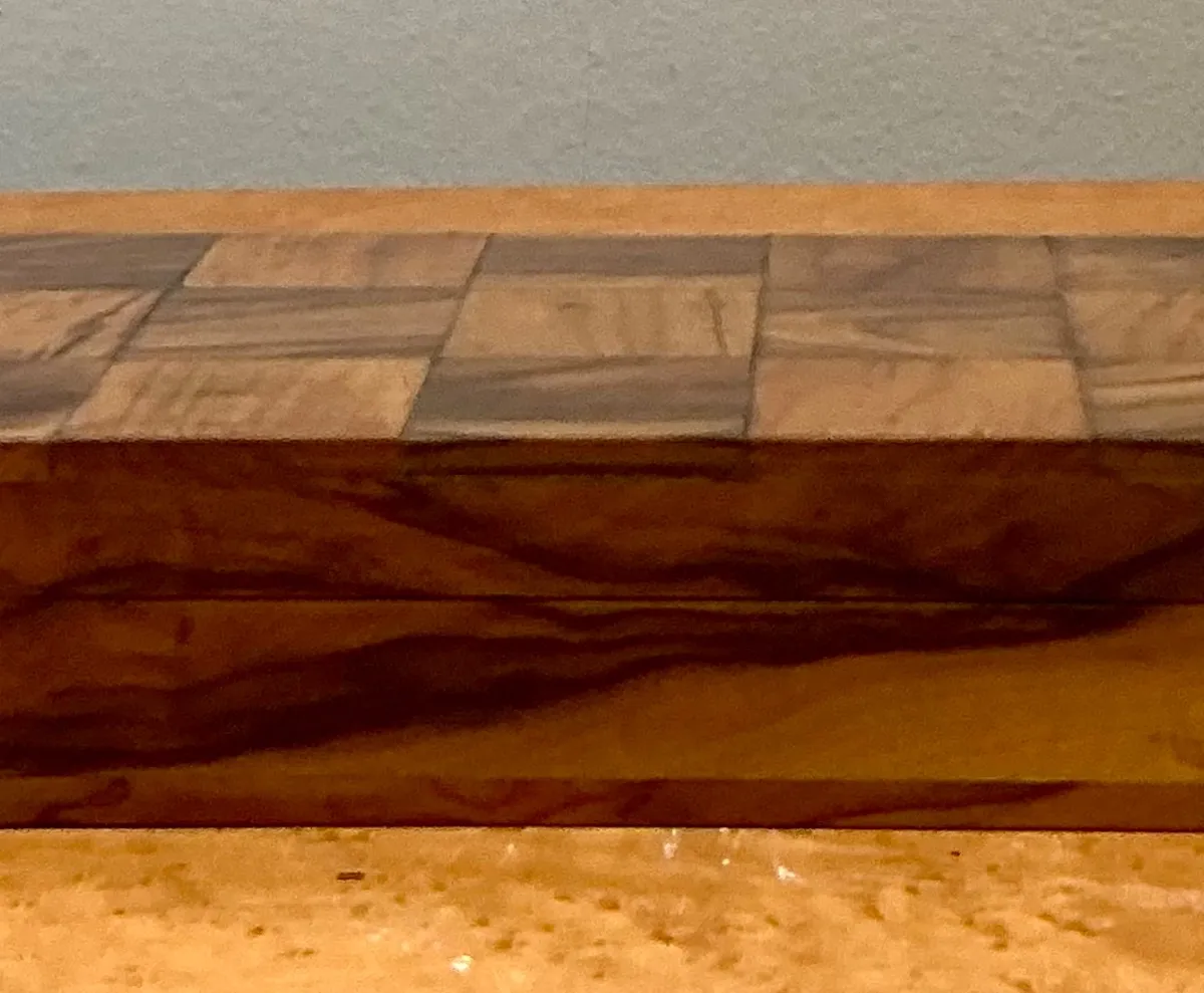 Vintage Checkered Wood Decorative Box — additional photo 3