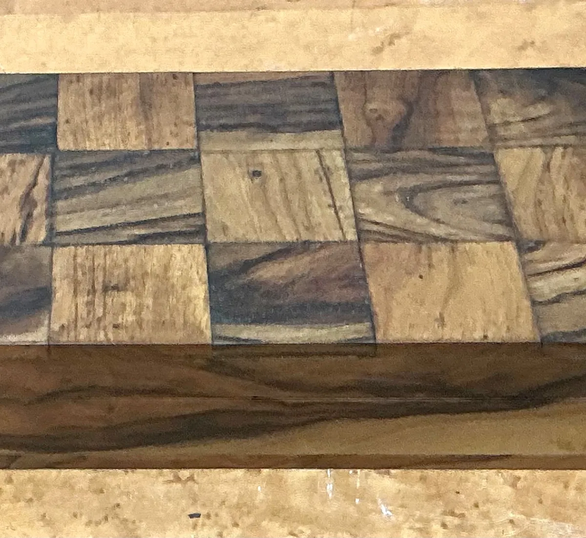 Vintage Checkered Wood Decorative Box — additional photo 2