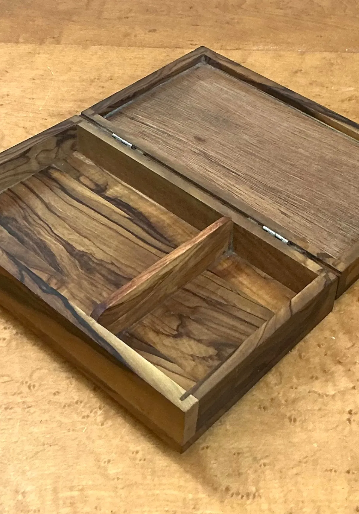 Vintage Checkered Wood Decorative Box