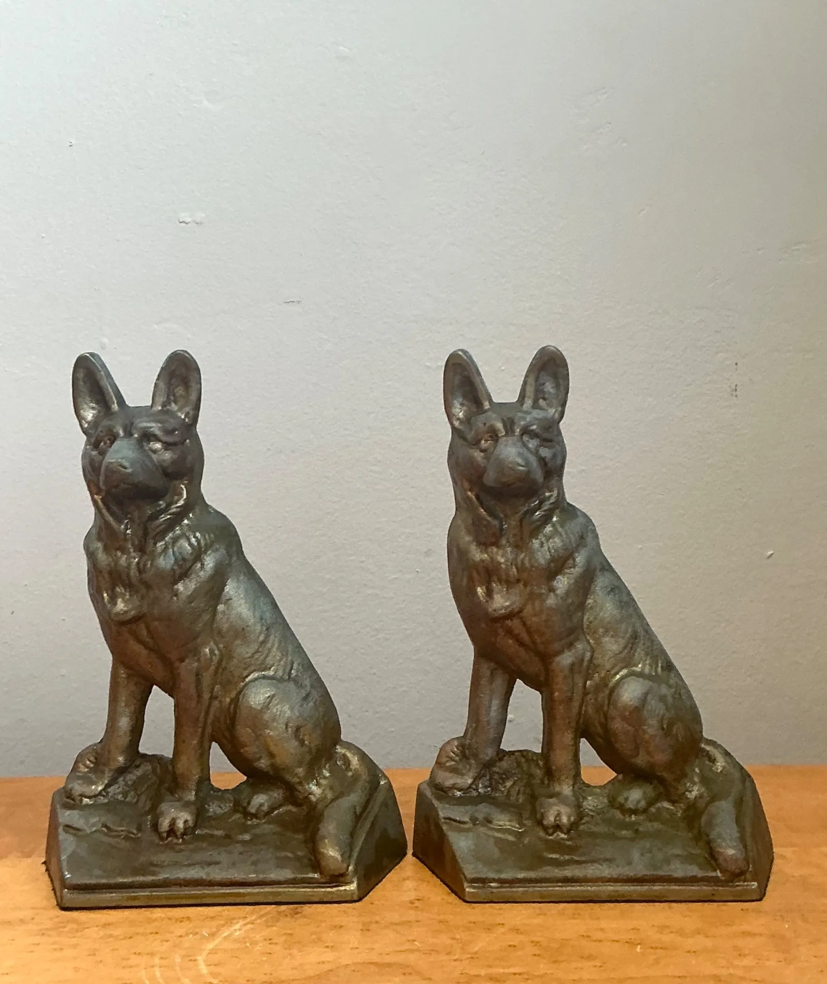 Vintage Bronze Dog Bookends - A Pair — additional photo 2
