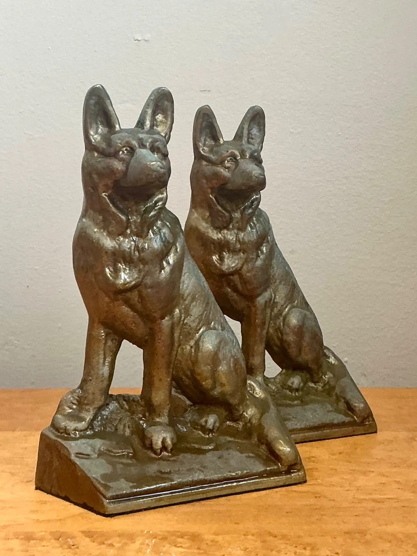 Vintage Bronze Dog Bookends - A Pair — additional photo 3