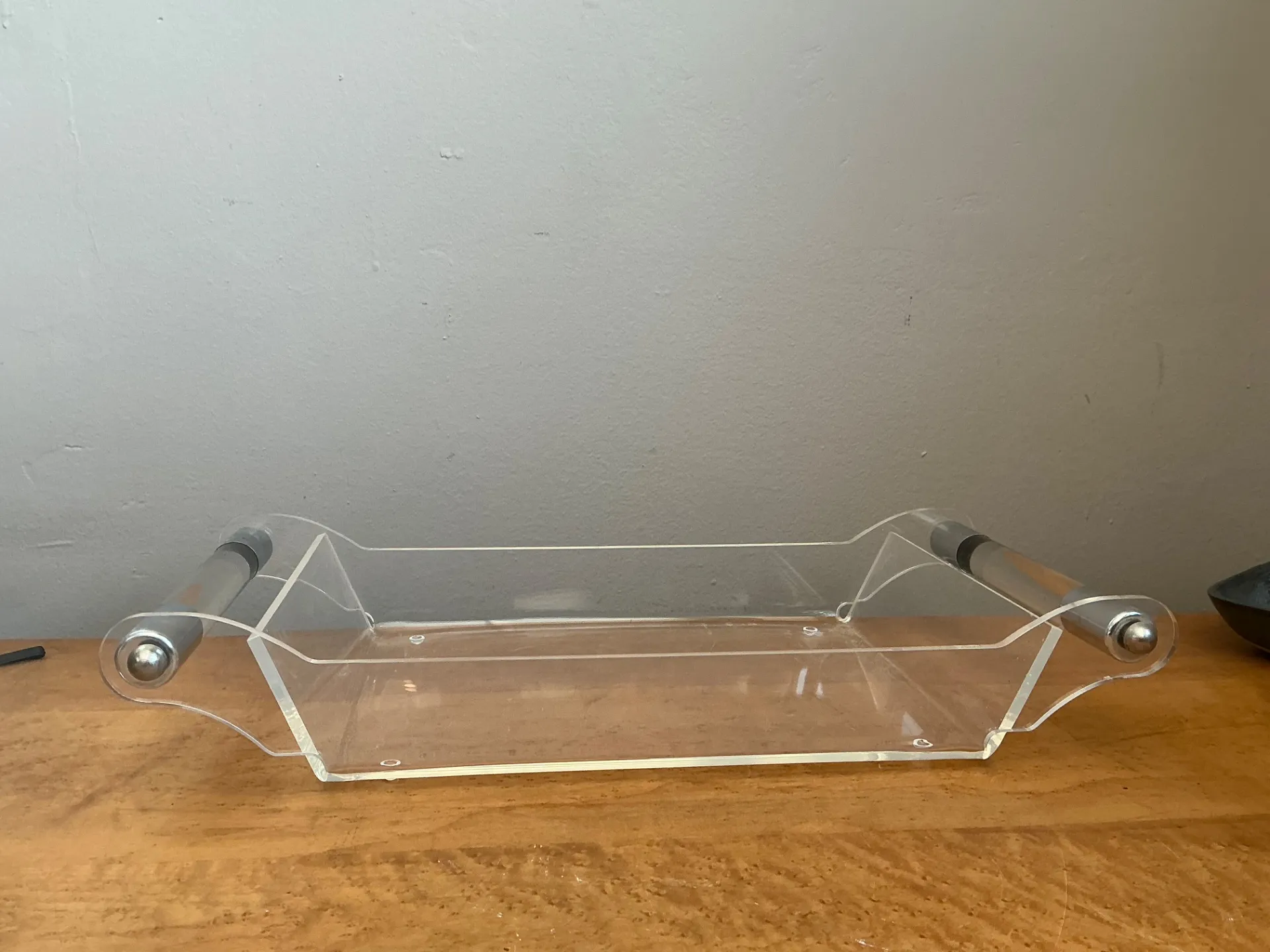 Vintage Lucite and Chrome Tray — additional photo 3