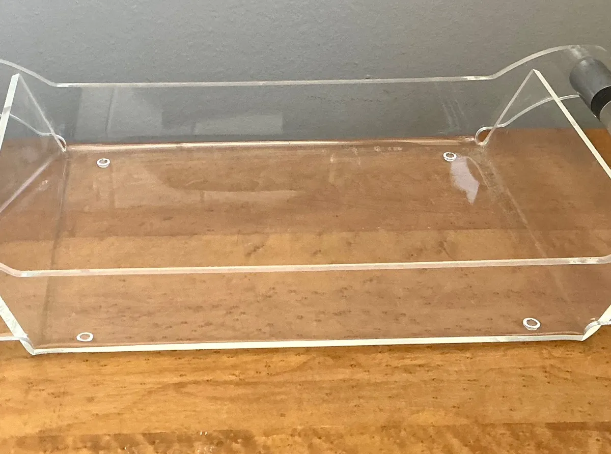 Vintage Lucite and Chrome Tray