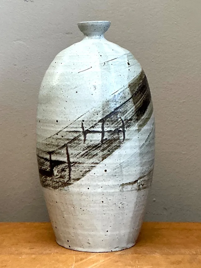 Vintage Handcrafted Abstract Ceramic Vase — additional photo 4