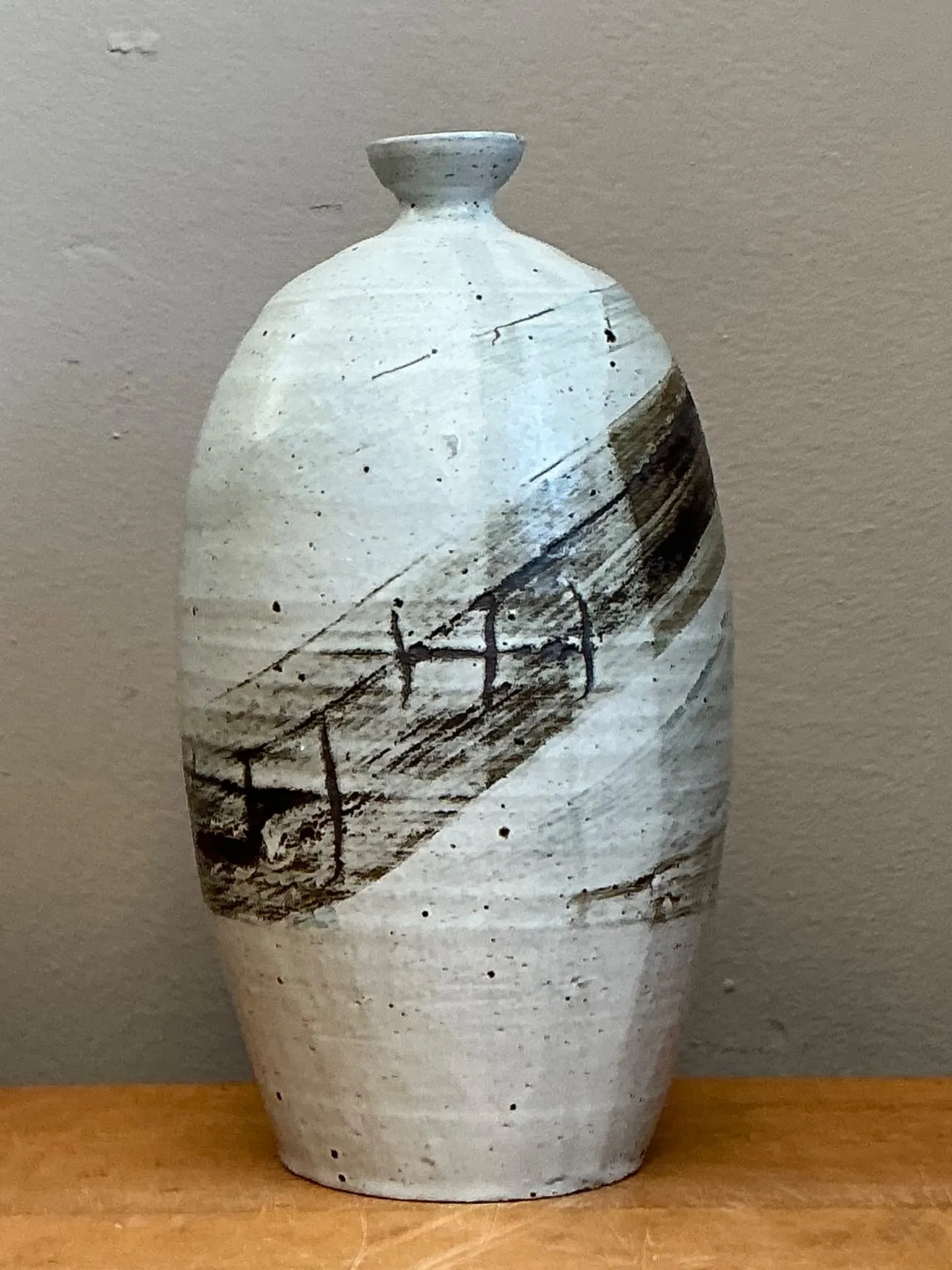 Vintage Handcrafted Abstract Ceramic Vase — additional photo 6