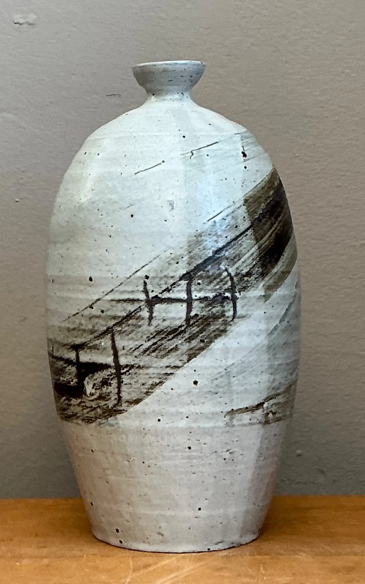 Vintage Handcrafted Abstract Ceramic Vase — additional photo 6