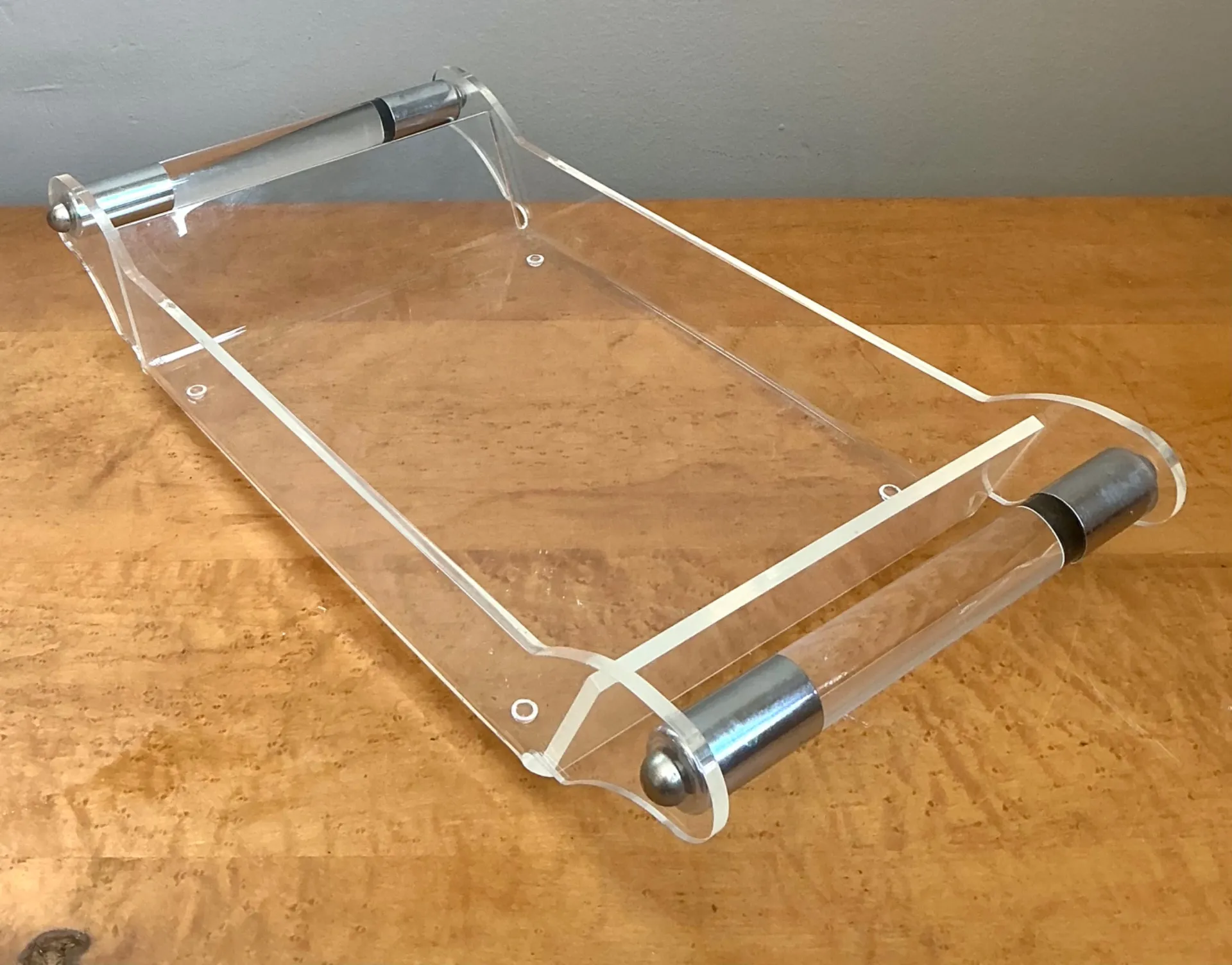 Vintage Lucite and Chrome Tray — additional photo 4