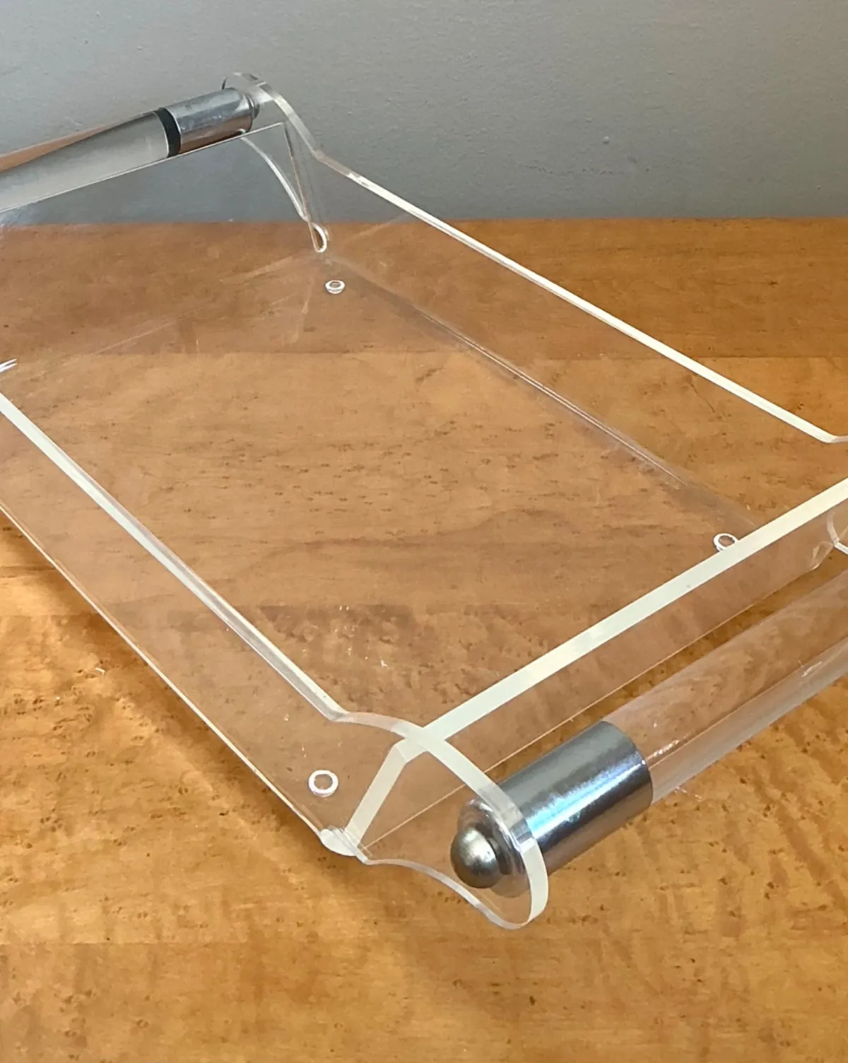 Vintage Lucite and Chrome Tray — additional photo 4