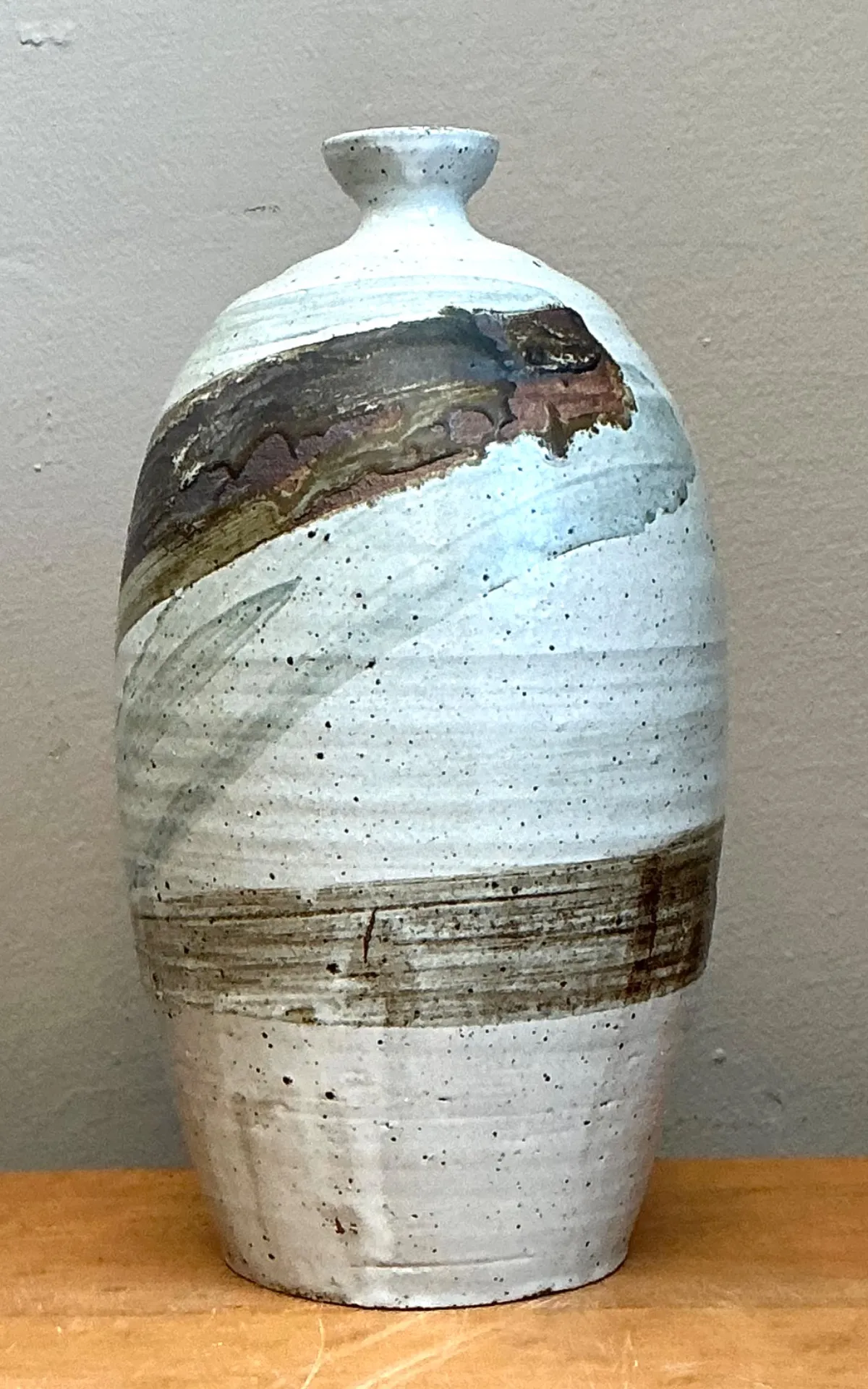Vintage Handcrafted Abstract Ceramic Vase — additional photo 2