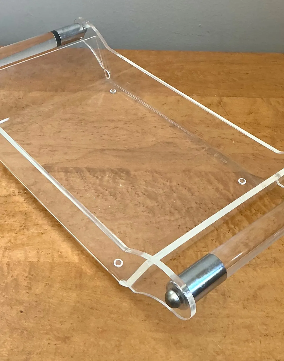 Vintage Lucite and Chrome Tray — additional photo 2