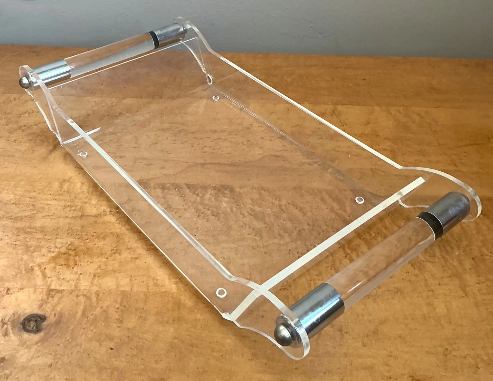 Vintage Lucite and Chrome Tray — additional photo 8