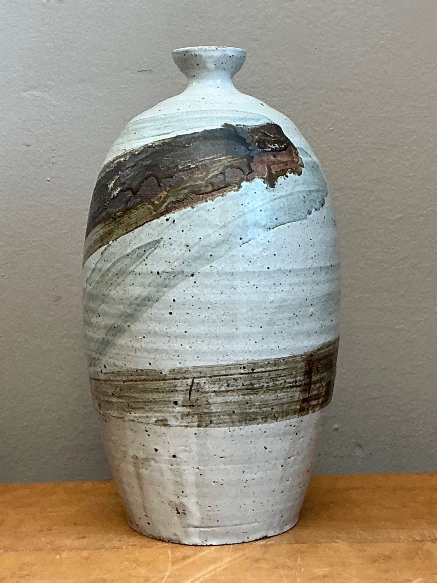 Vintage Handcrafted Abstract Ceramic Vase — additional photo 3