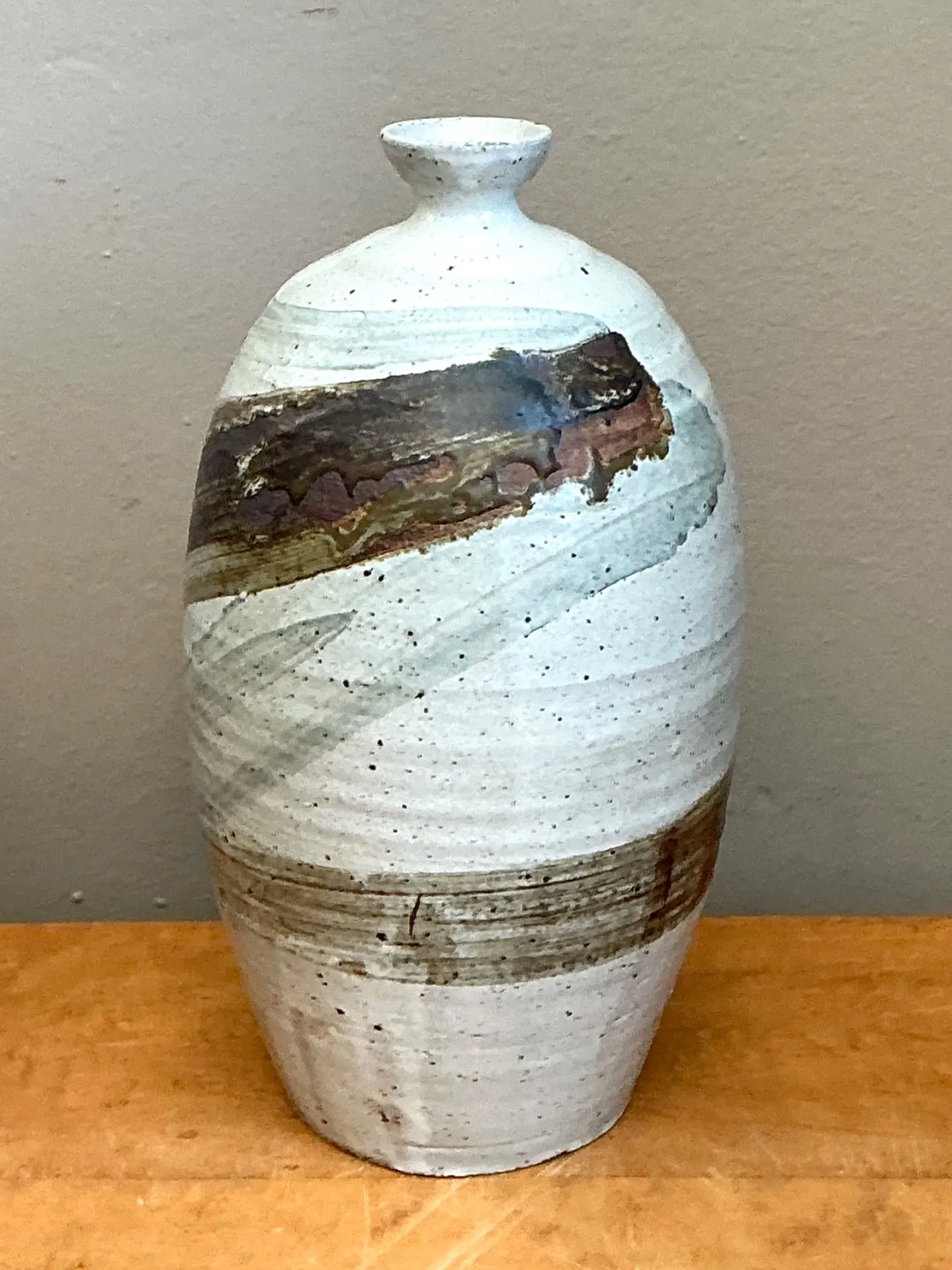 Vintage Handcrafted Abstract Ceramic Vase — additional photo 5