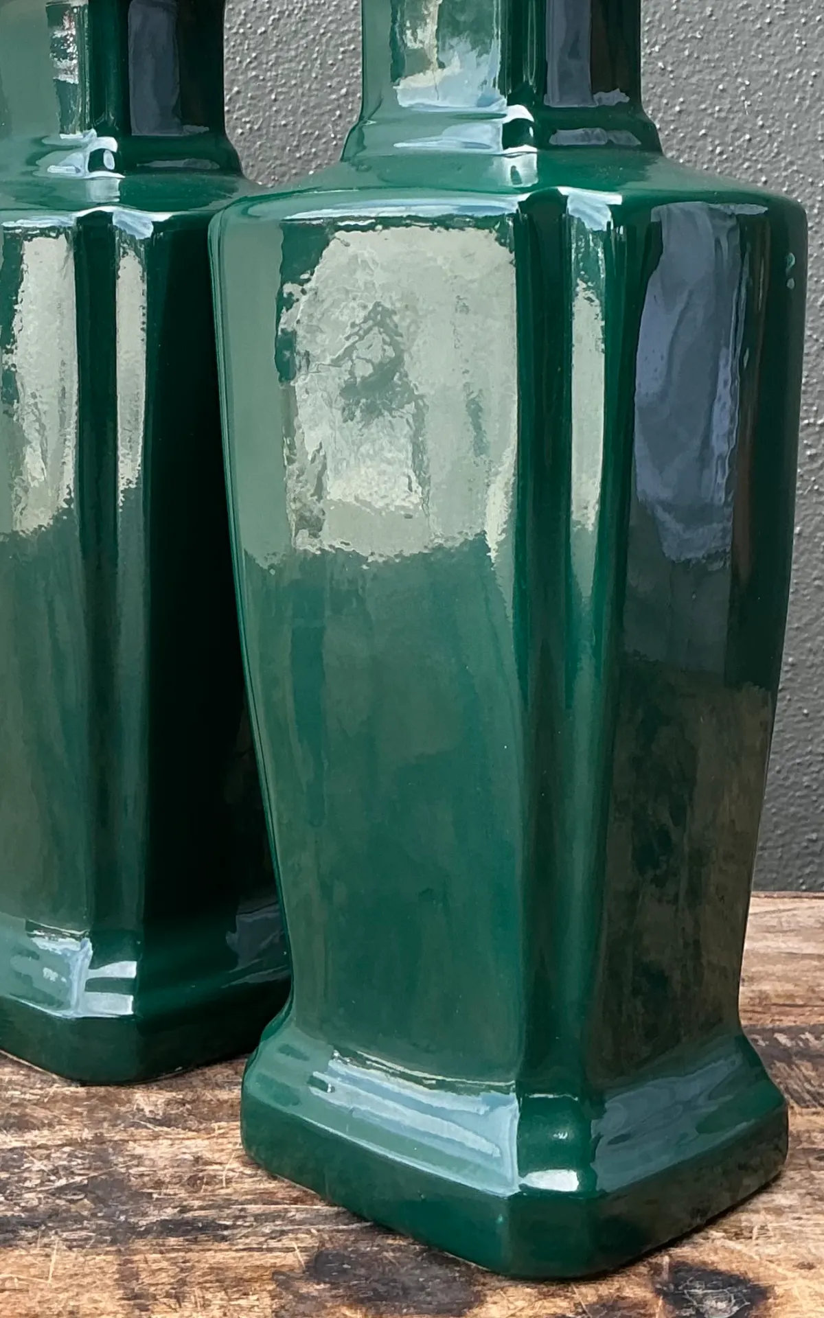 Vintage Glazed Ceramic Table Lamps - Pair — additional photo 3