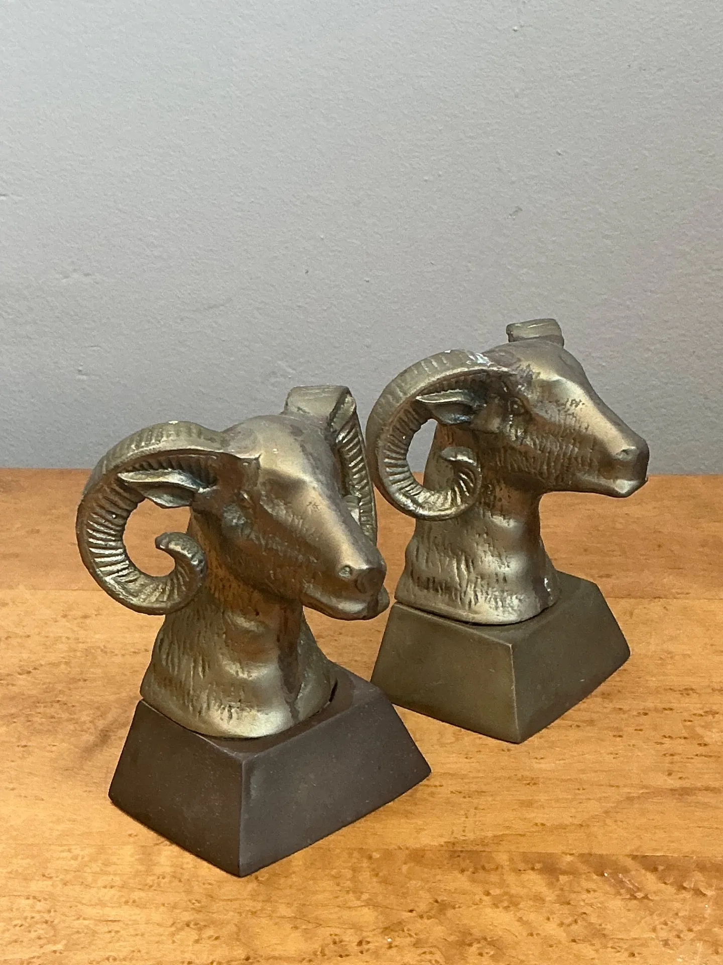 Vintage Brass Ram Bust Bookends - A Pair — additional photo 5